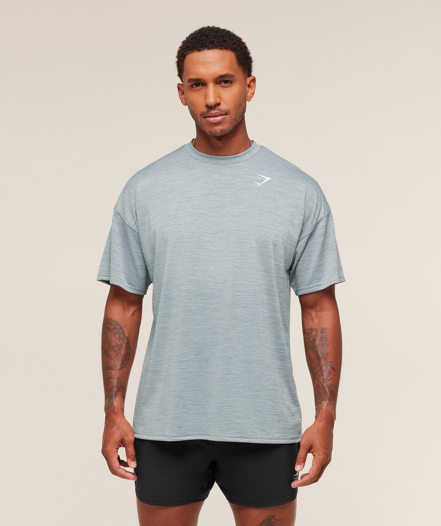 Gymshark Arrival Oversized T-Shirt - Smoke Blue/Denim Grey