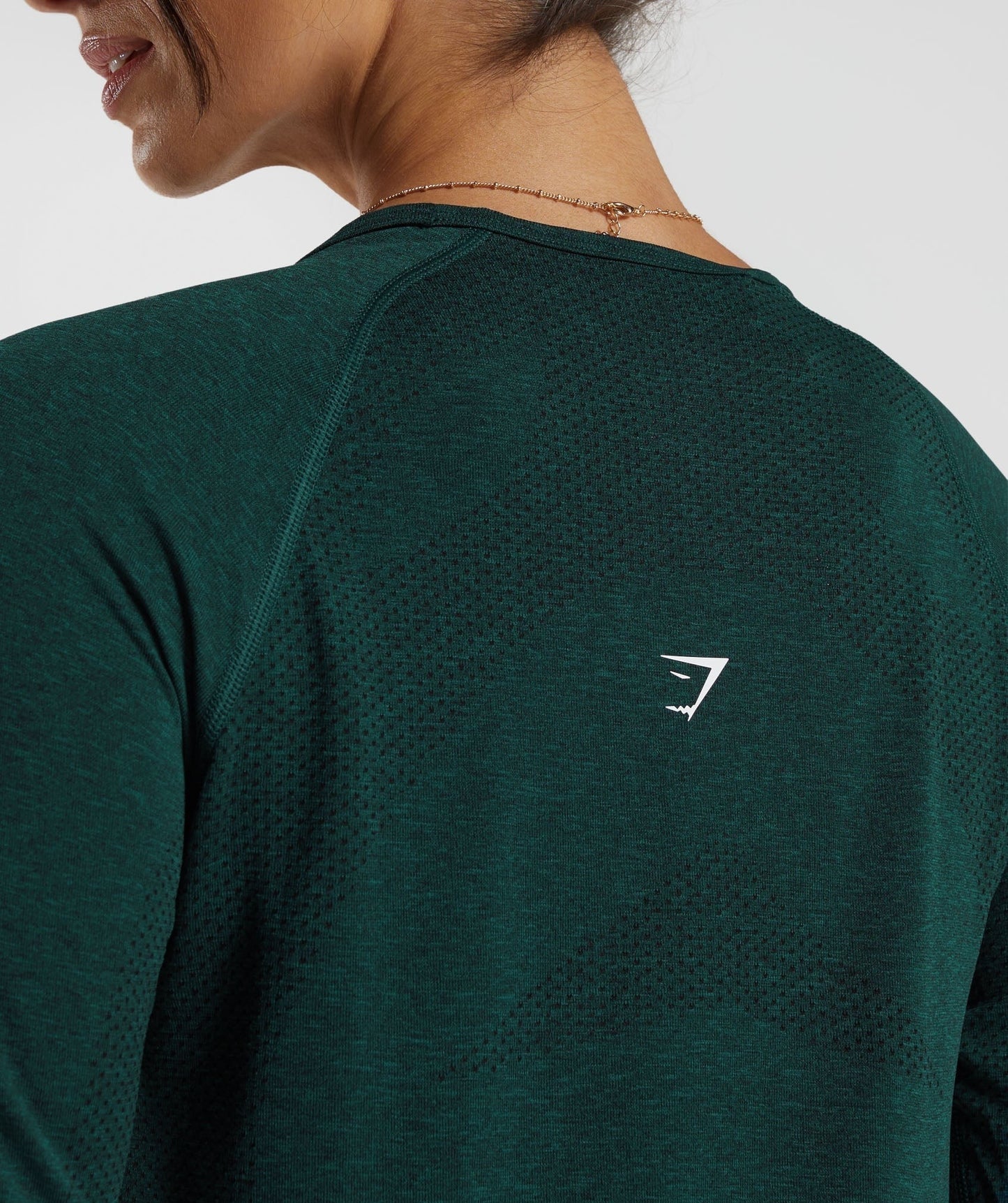Gymshark Vital Seamless Light Long Sleeve Top - Deep Teal Marl