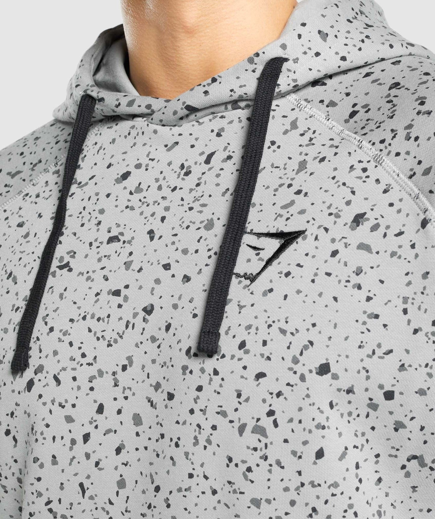 Gymshark Micro Print Hoodie - Light Grey Print