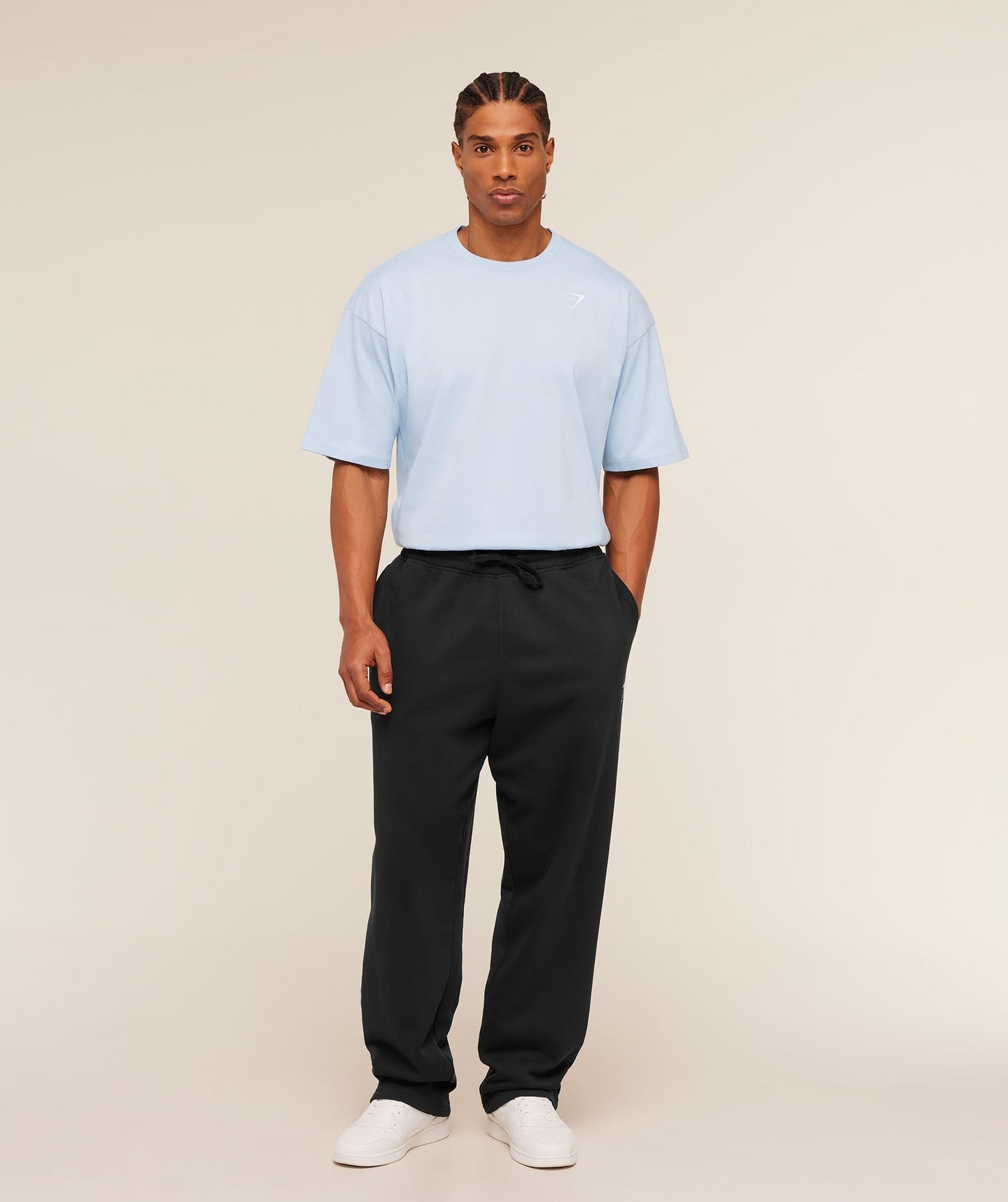 Gymshark Crest Oversized T-Shirt - Chilled Blue