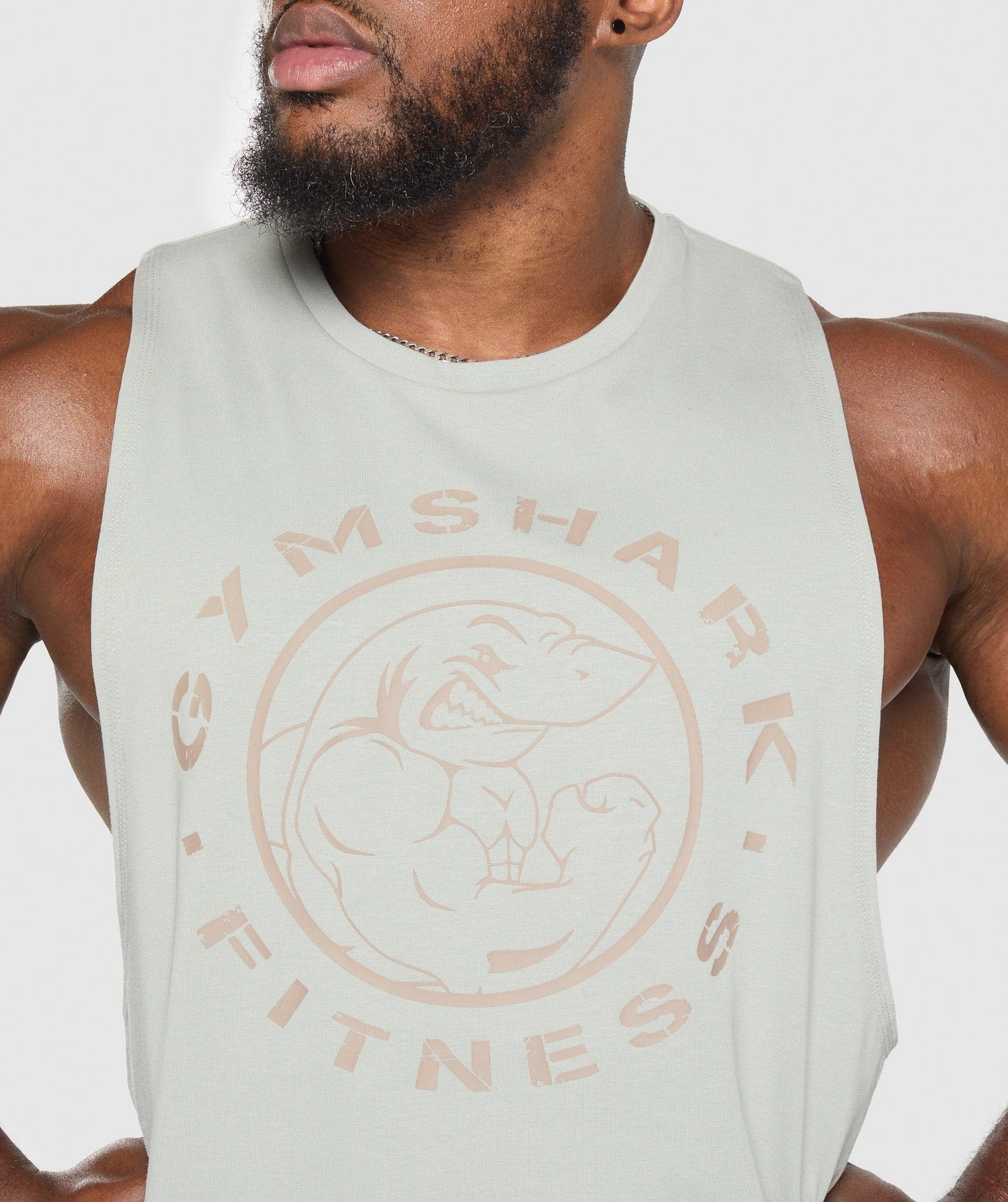 Gymshark Legacy Drop Arm Tank - Stone Grey
