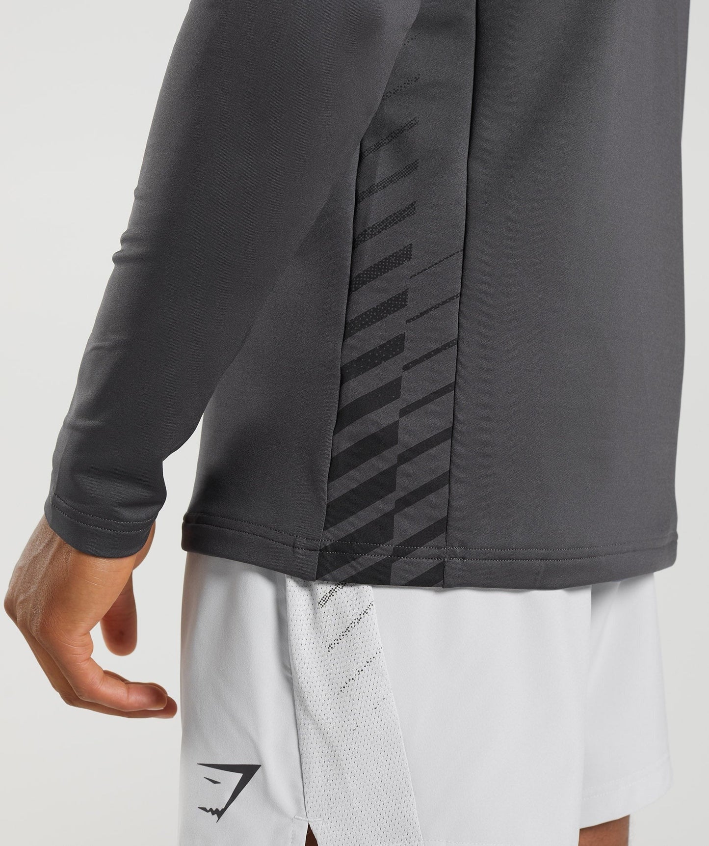 Gymshark Sport Stripe 1/4 Zip - Onyx Grey