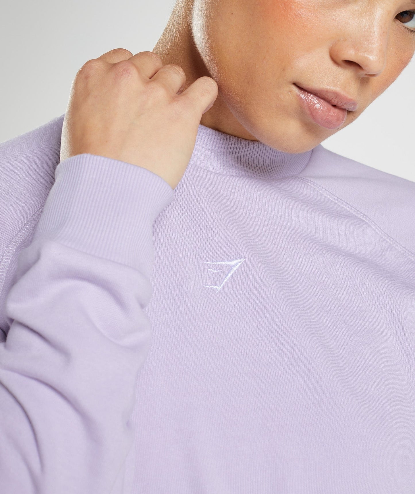 Gymshark Training Crop Sweater - Soft Lilac