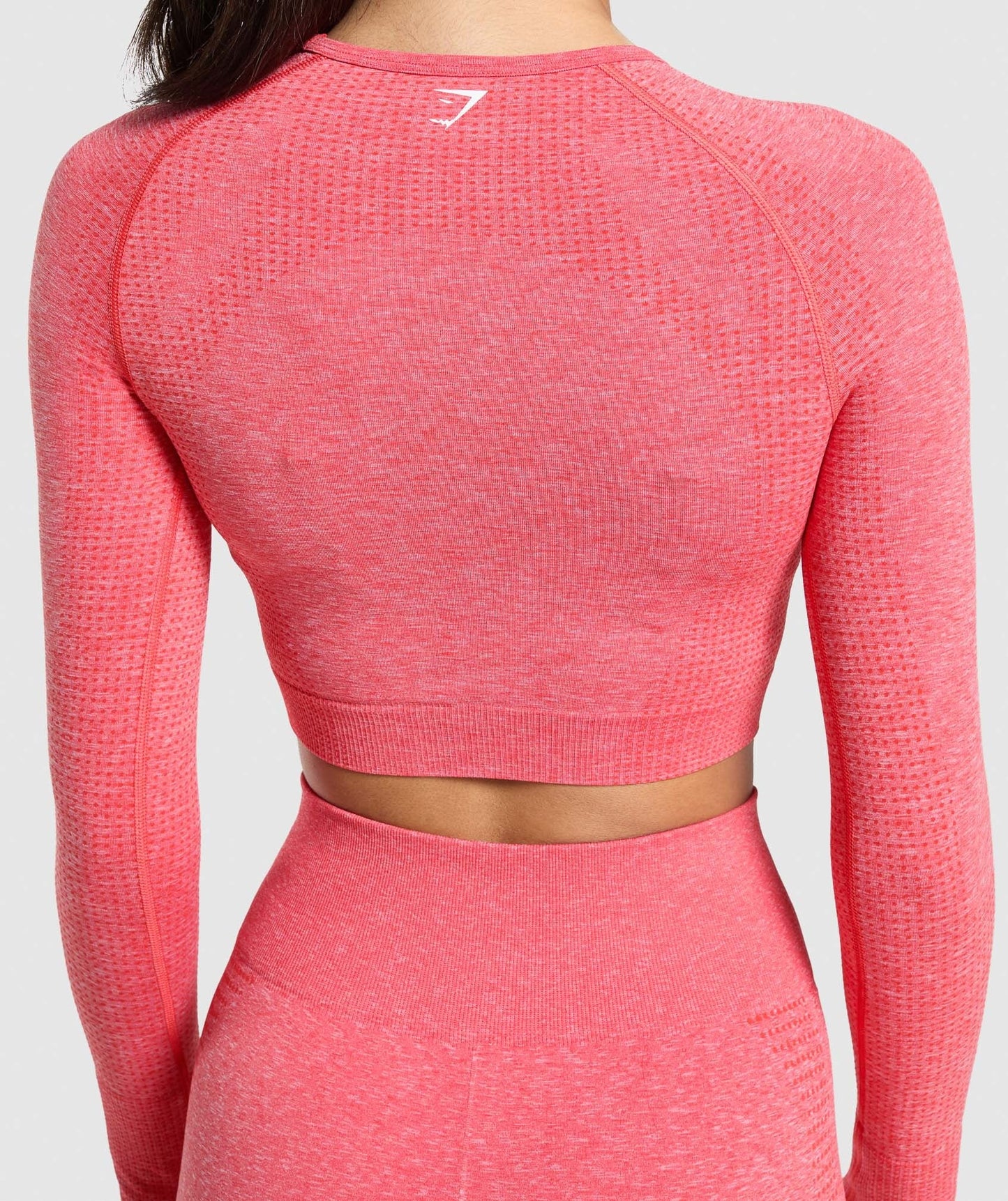 Gymshark Vital Crop Top - Coral Red/Marl
