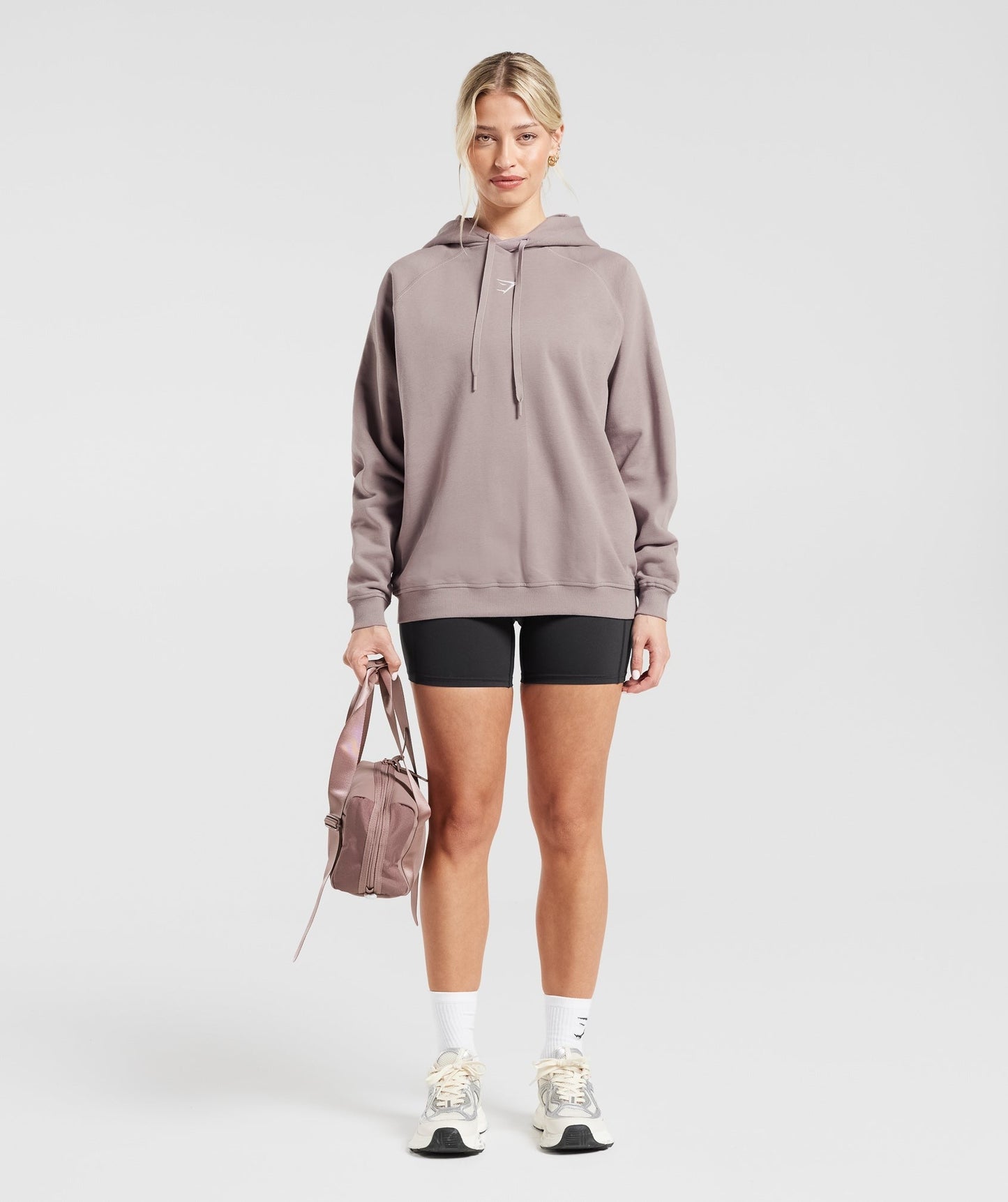 Gymshark Training Oversized Fleece Hoodie - Washed Mauve