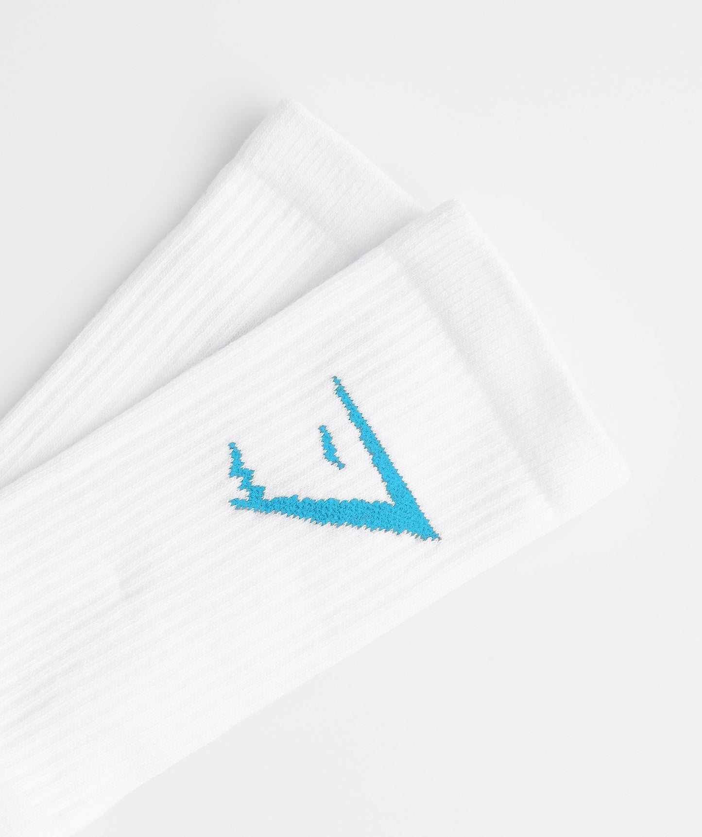 Gymshark Crew Sock 1pk - White/Gymshark Blue