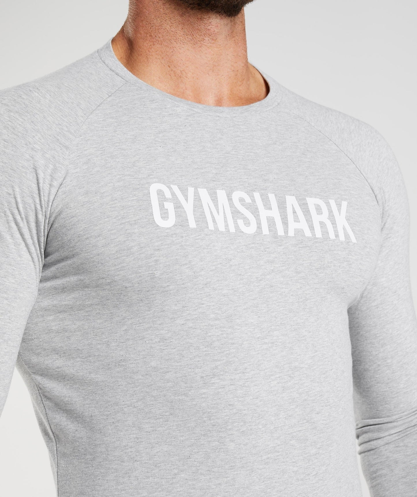 Gymshark Apollo Long Sleeve T-Shirt - Light Grey Marl