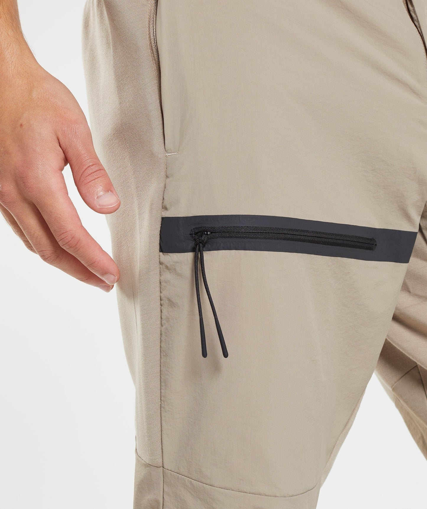 Gymshark Retake Woven Joggers - Cement Brown