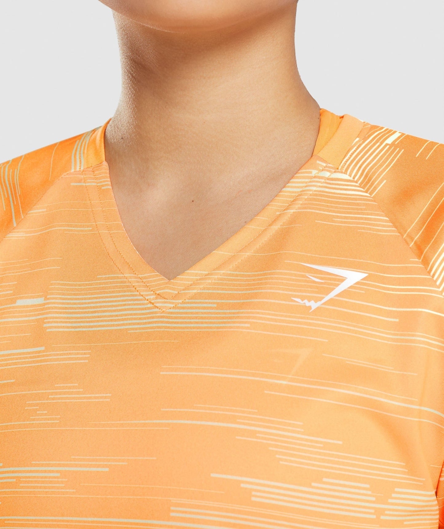 Gymshark Sport Midi T-Shirt - Orange Print