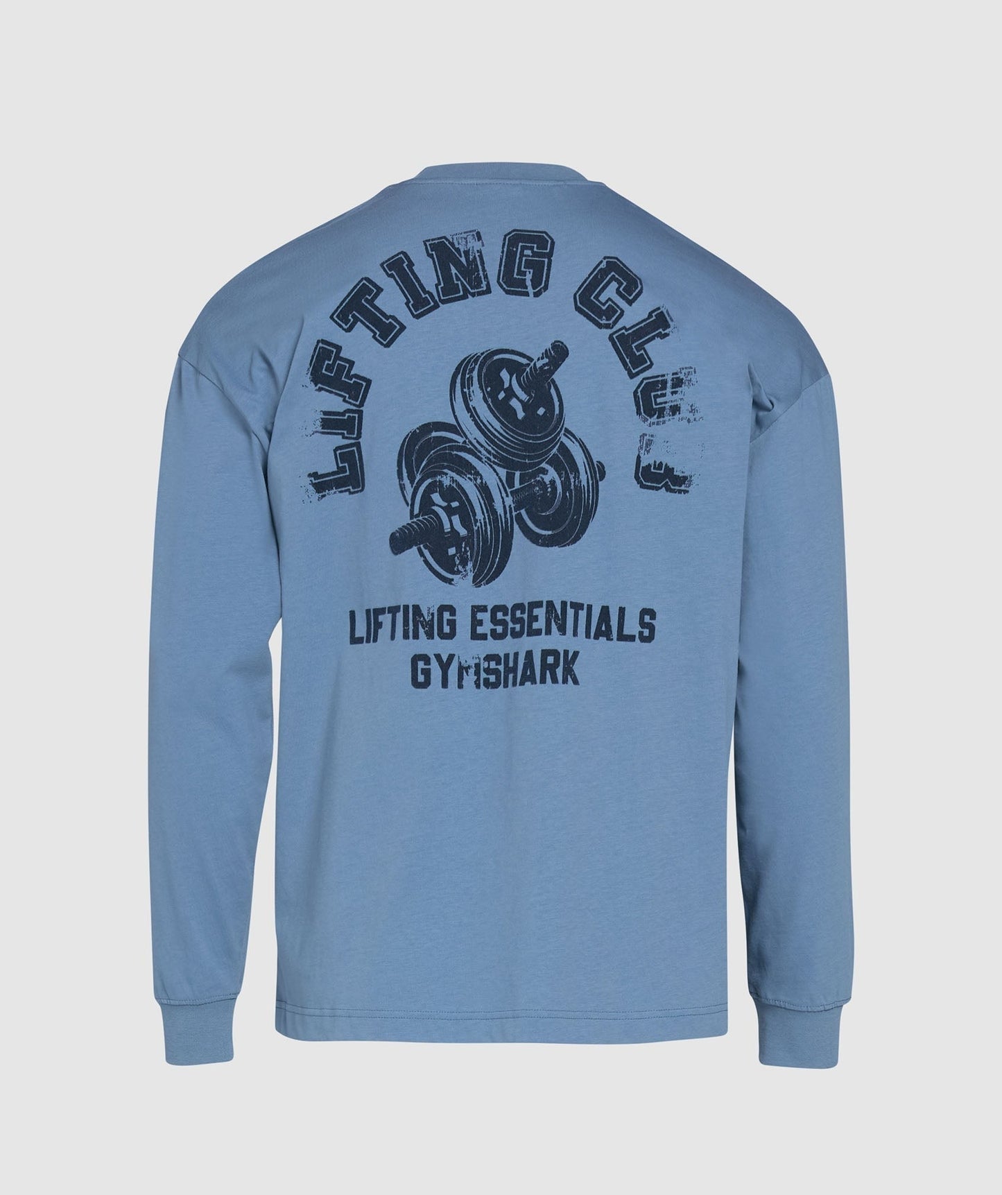 Gymshark Dumbbells Long Sleeve T-Shirt - Faded Blue