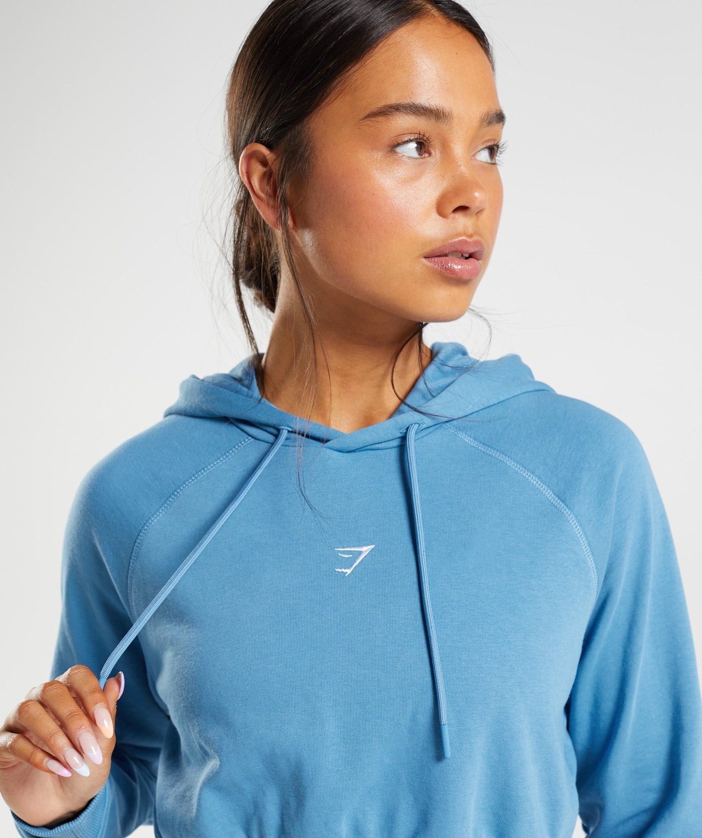 Gymshark Training Cropped Hoodie - Coastal Blue