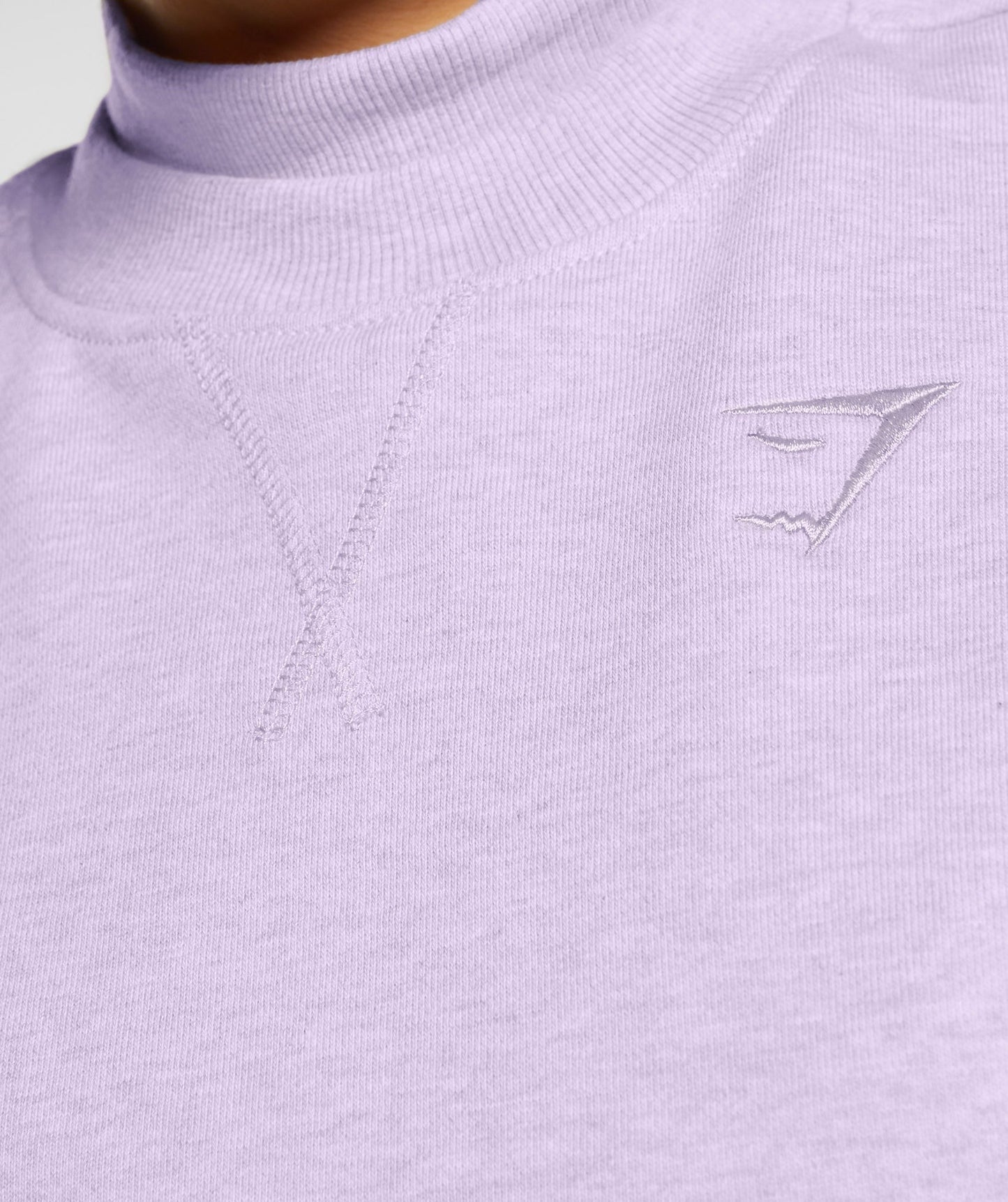 Gymshark Rest Day Sweats Cropped Pullover - Aura Lilac Marl