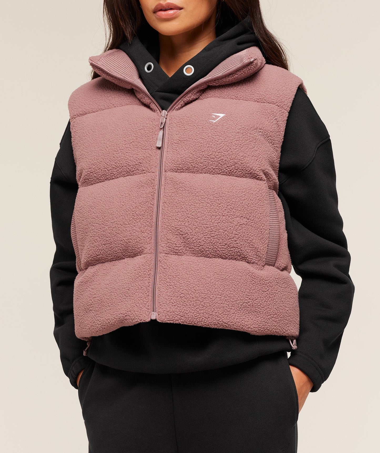 Gymshark Borg Puffer Vest - Chestnut Pink
