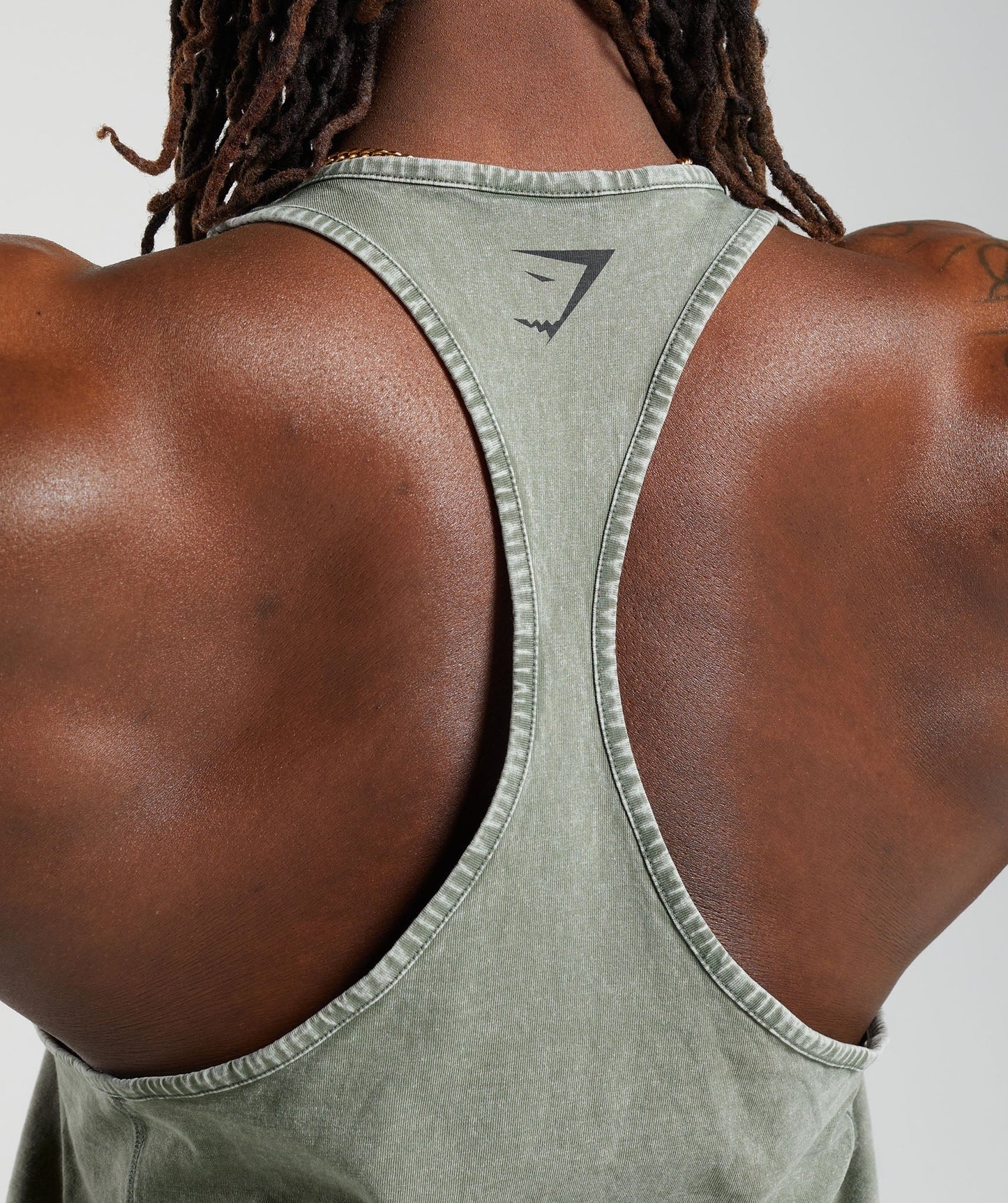 Gymshark Power Washed Stringer - Dusk Green