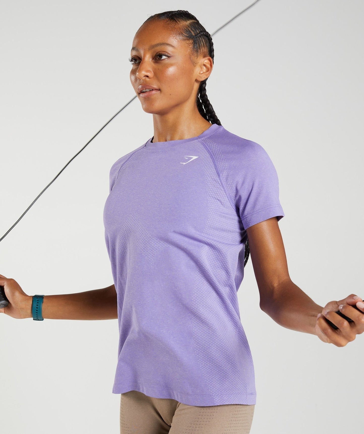 Gymshark Vital Seamless 2.0 Light T-Shirt - Digital Violet Marl