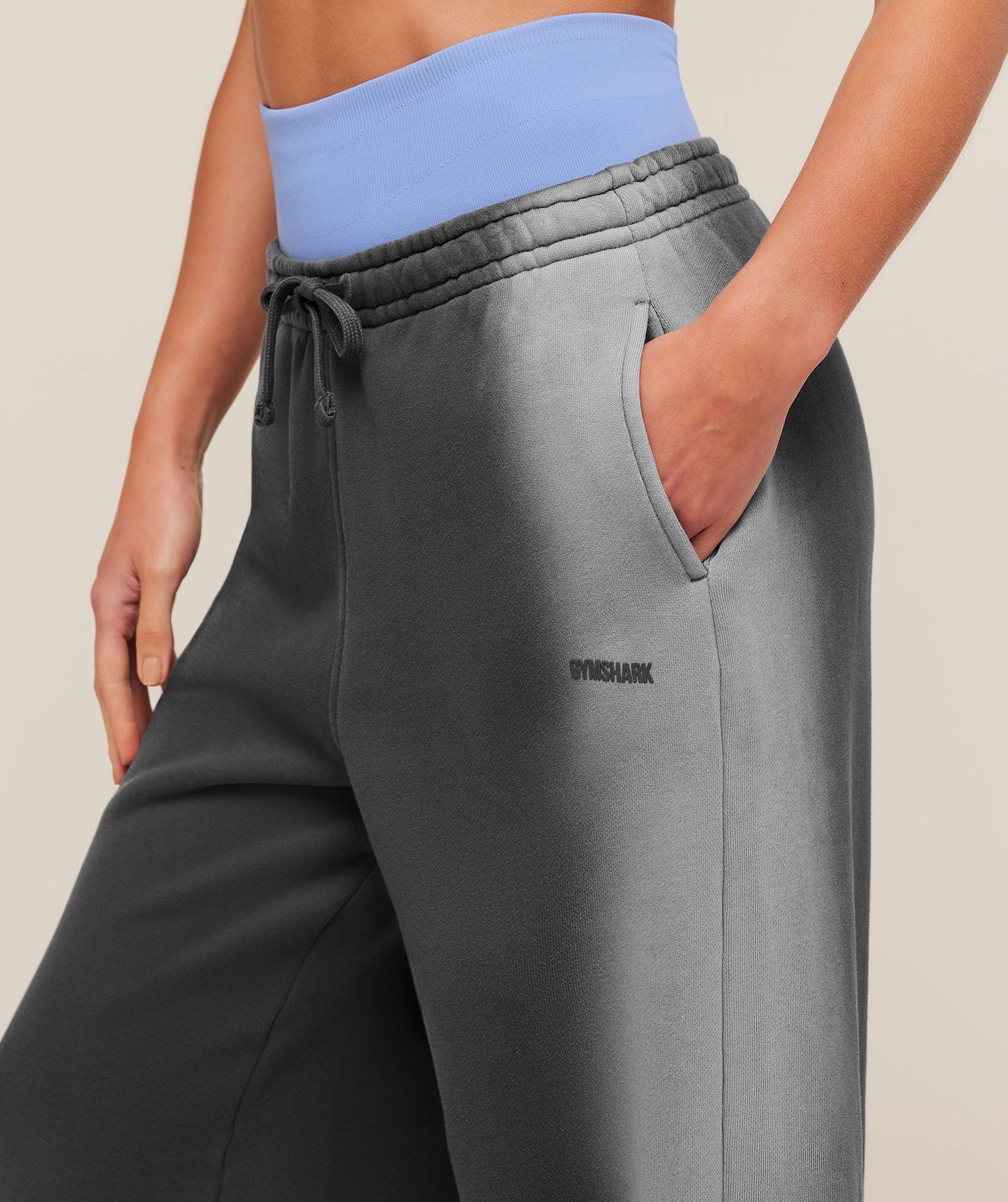 Gymshark Pump Washed Straight Leg Joggers - Onyx Grey/Stratus Grey