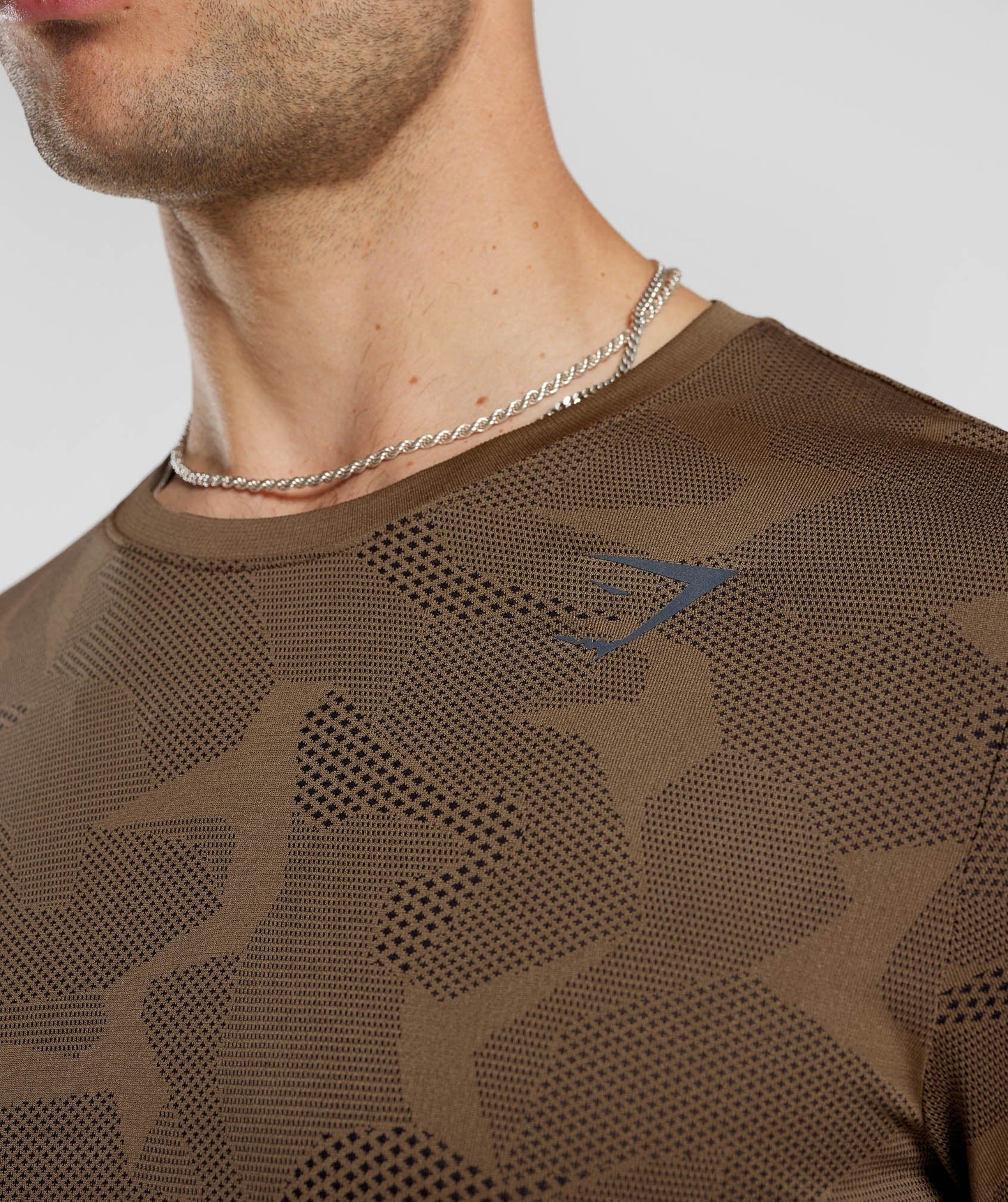 Gymshark Sport Seamless T-Shirt - Fossil Brown/Black