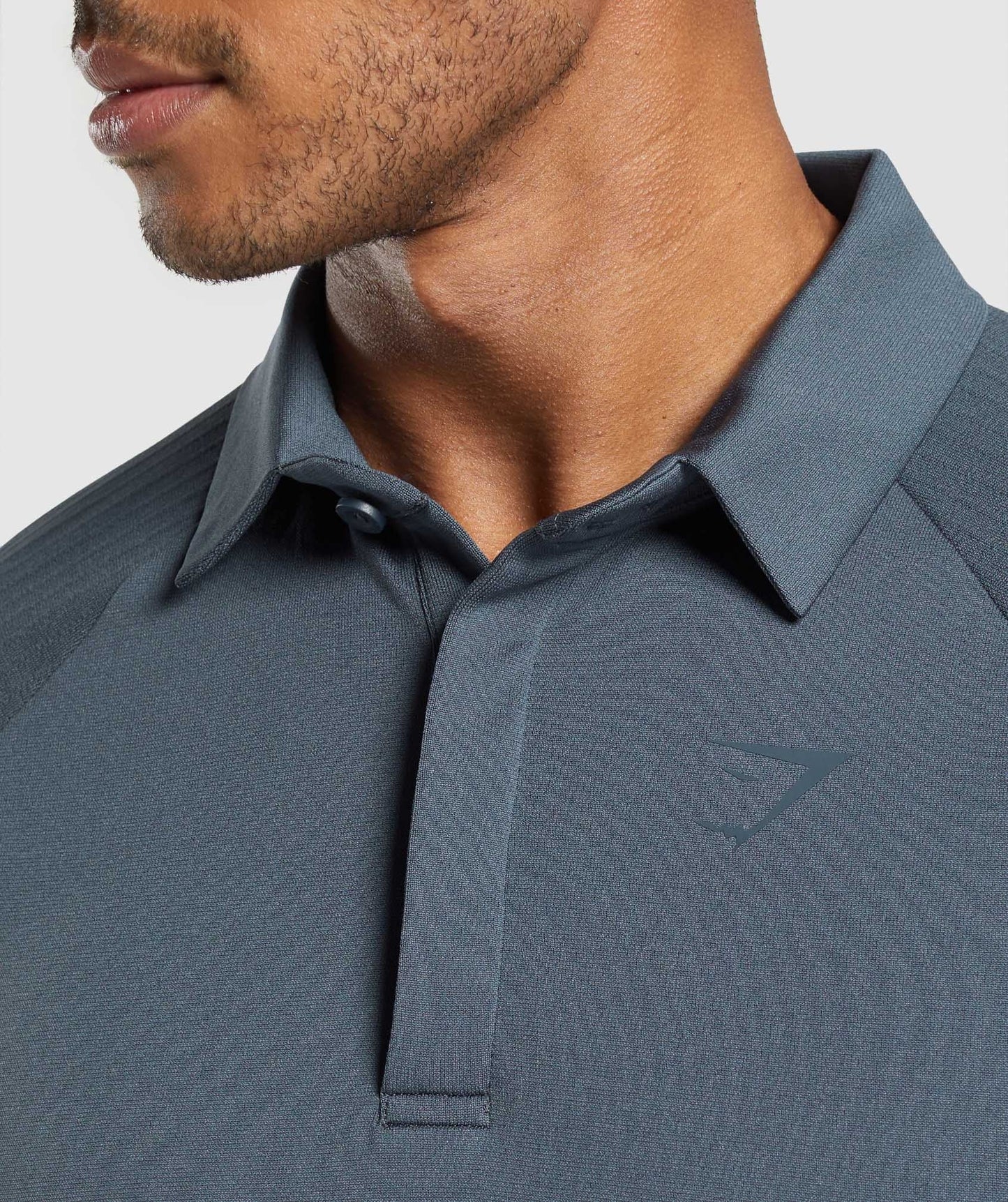 Gymshark Seamless Polo Shirt - Titanium Blue