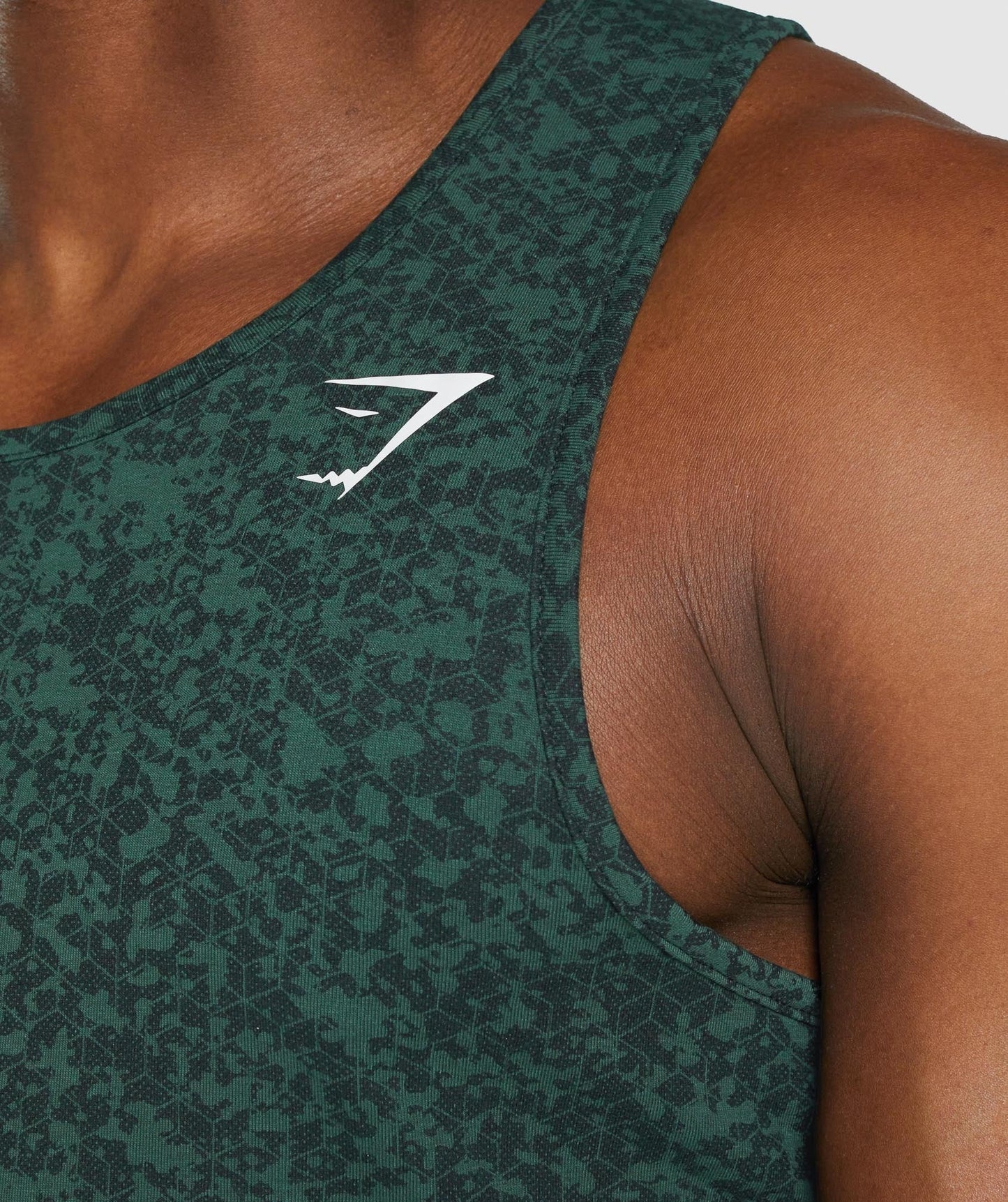 Gymshark Critical Tank - Dark Green Print