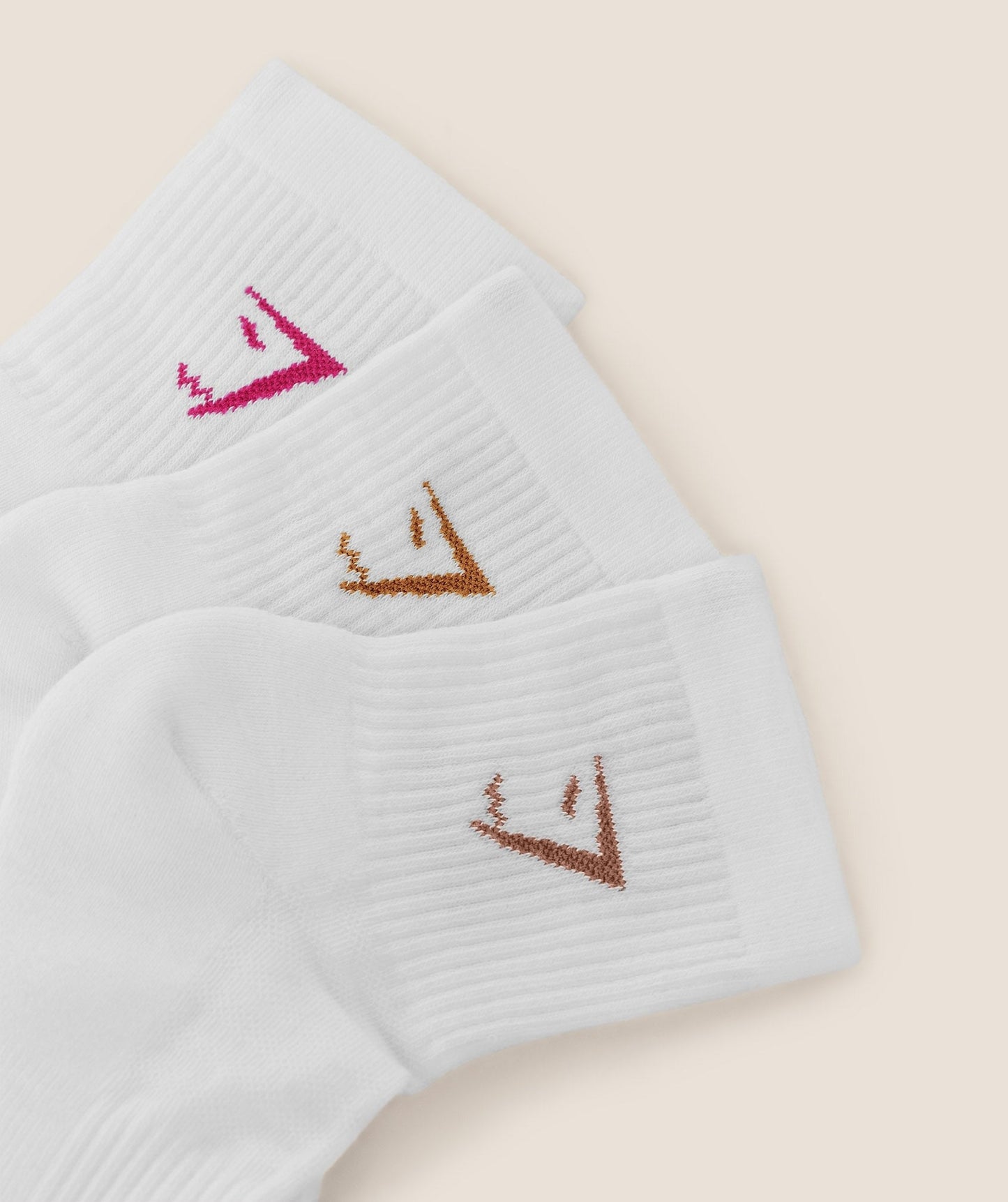 Gymshark Sweet Treat Graphic Midi Socks 3pk - GS White