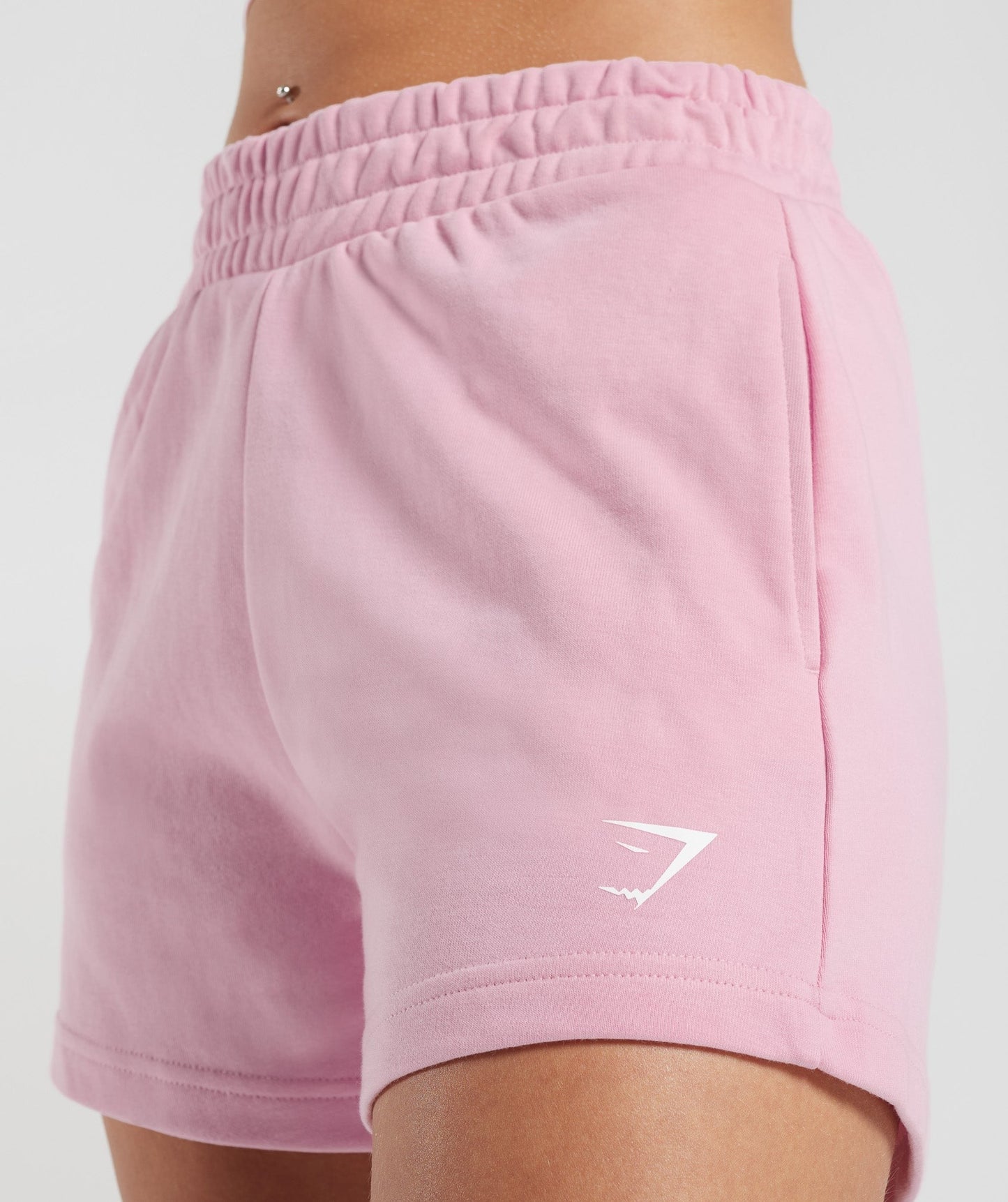 Gymshark Strong Peach Graphic Shorts - Candy Floss Pink