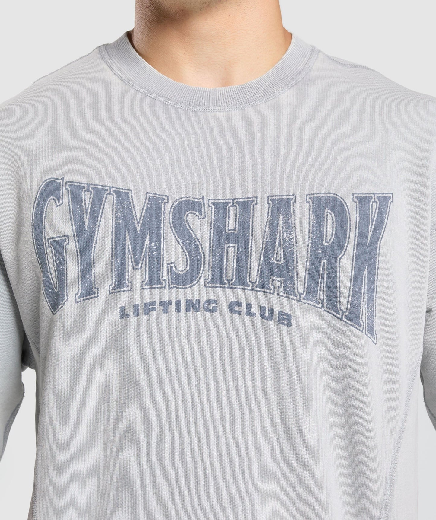 Gymshark Heritage Washed Short Sleeve Crew - Denim Grey