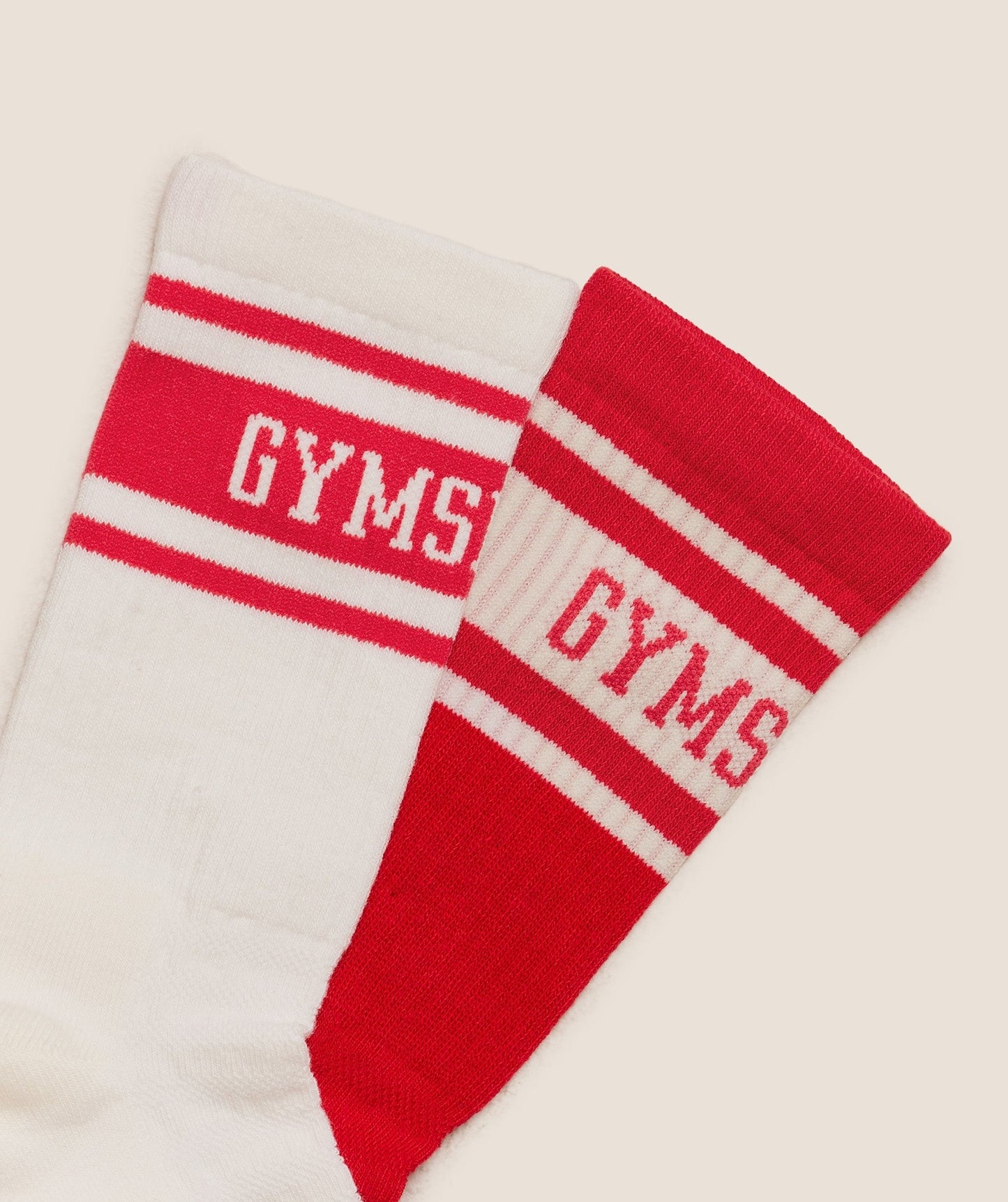 Gymshark Collegiate Crew Sock 2pk - Athletic Red
