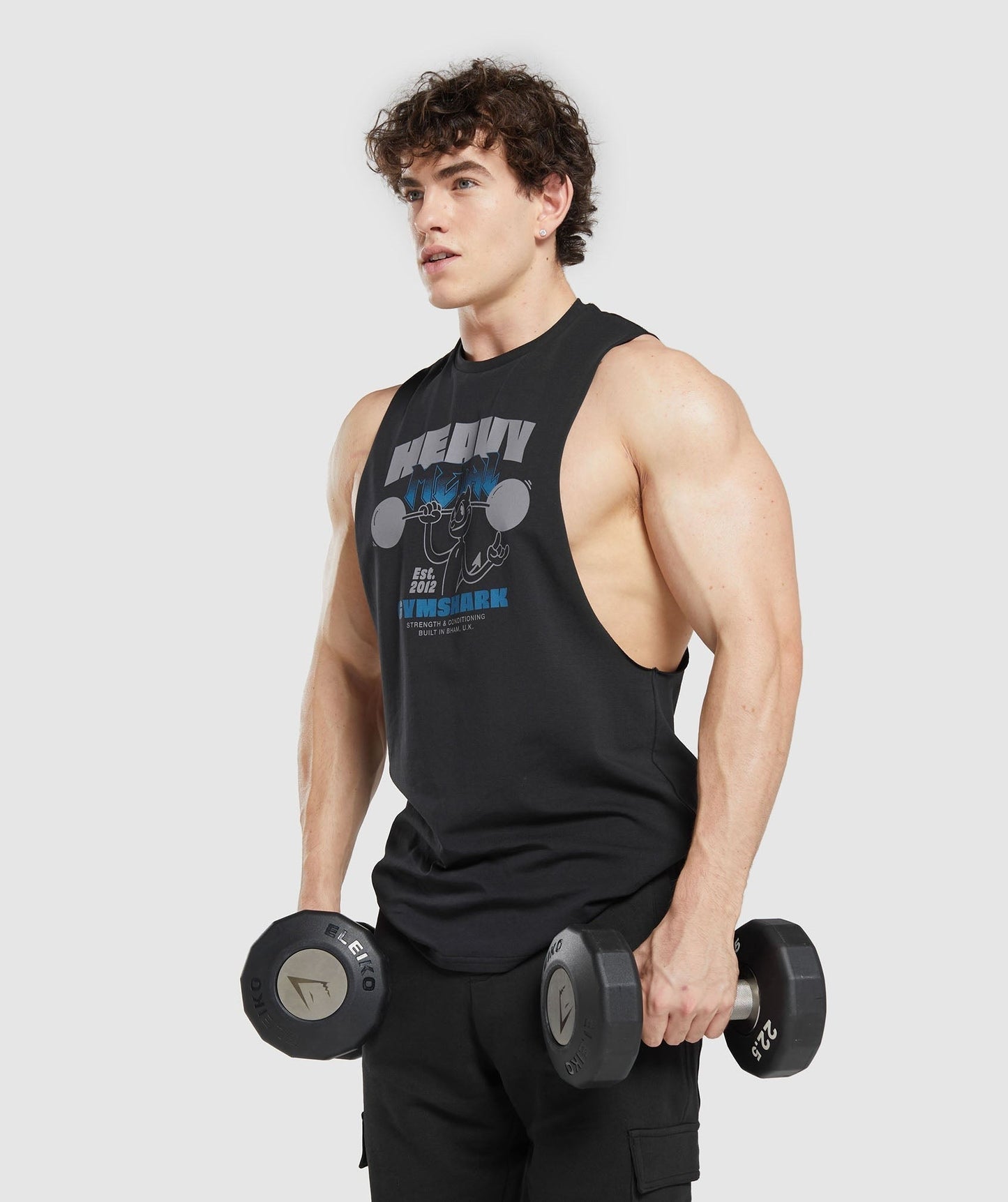 Gymshark Heavy Metal Drop Arm Tank - Black
