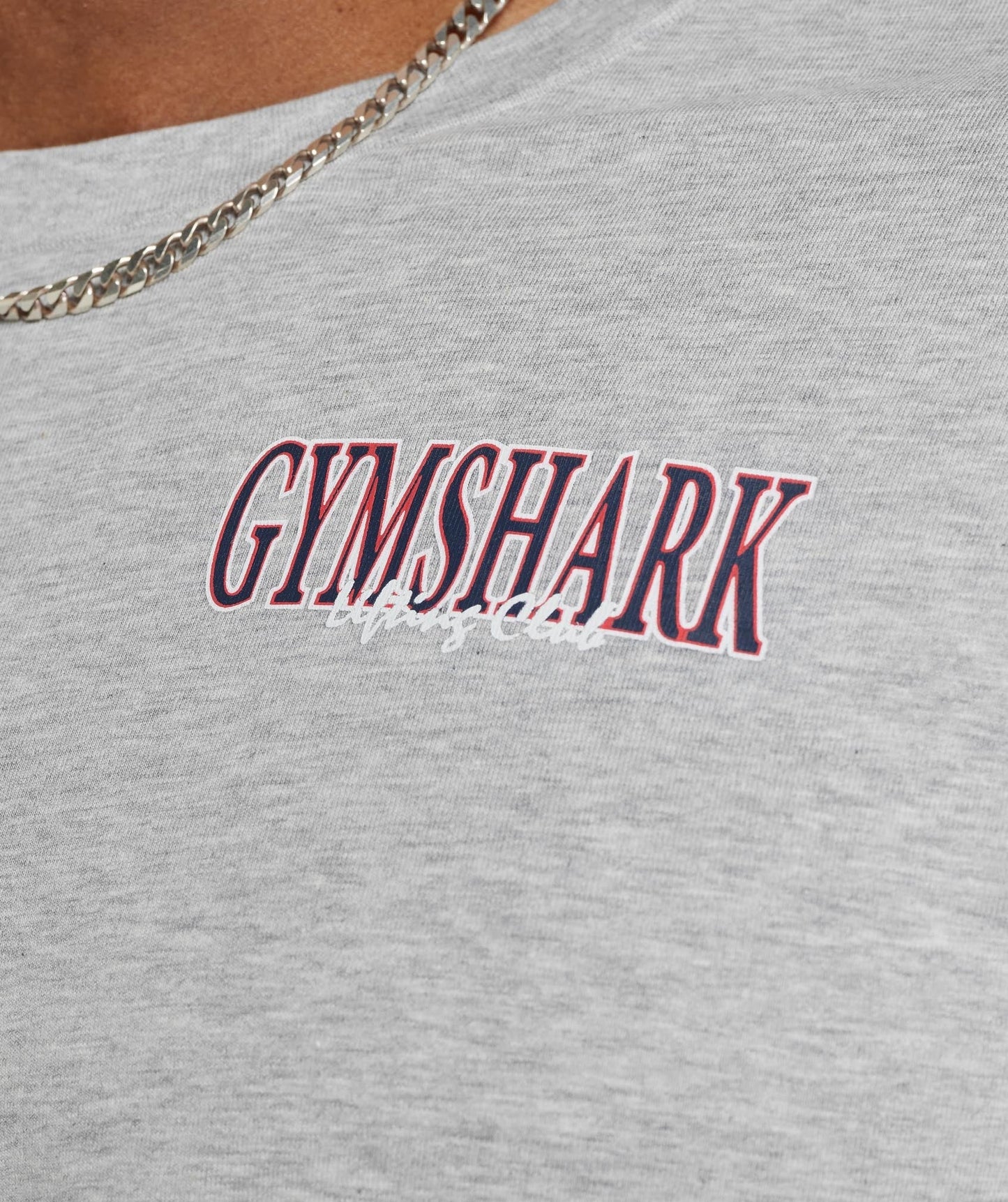 Gymshark Retrowave Crop T-Shirt - Light Grey Core Marl