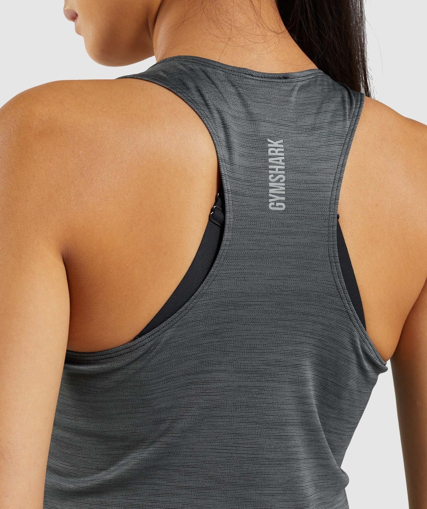 Gymshark Speed Tank - Black/Charcoal Marl