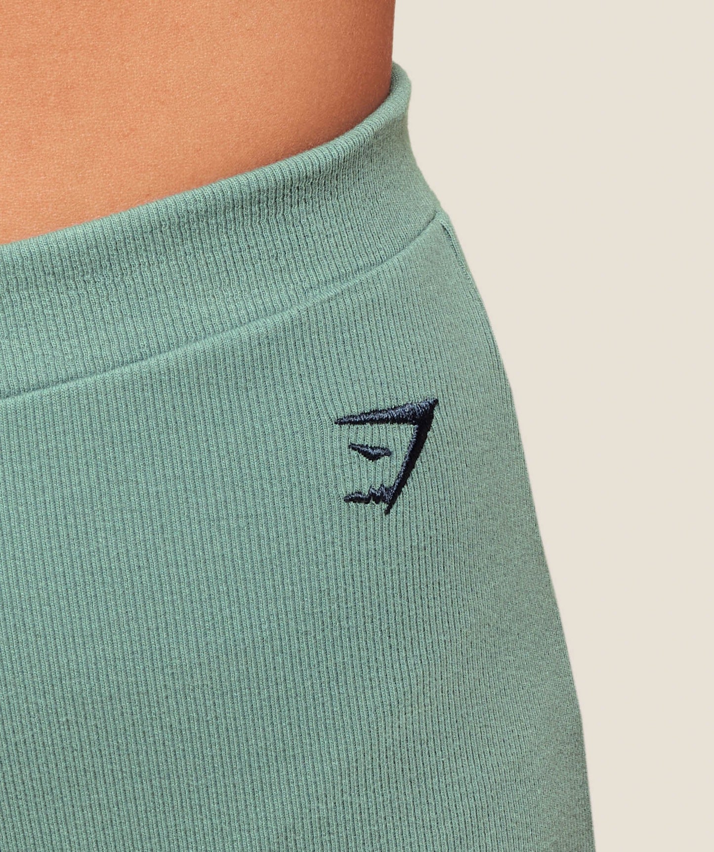 Gymshark Ribbed Cotton Straight Leg Pants - Celeste Blue/Heavy Blue