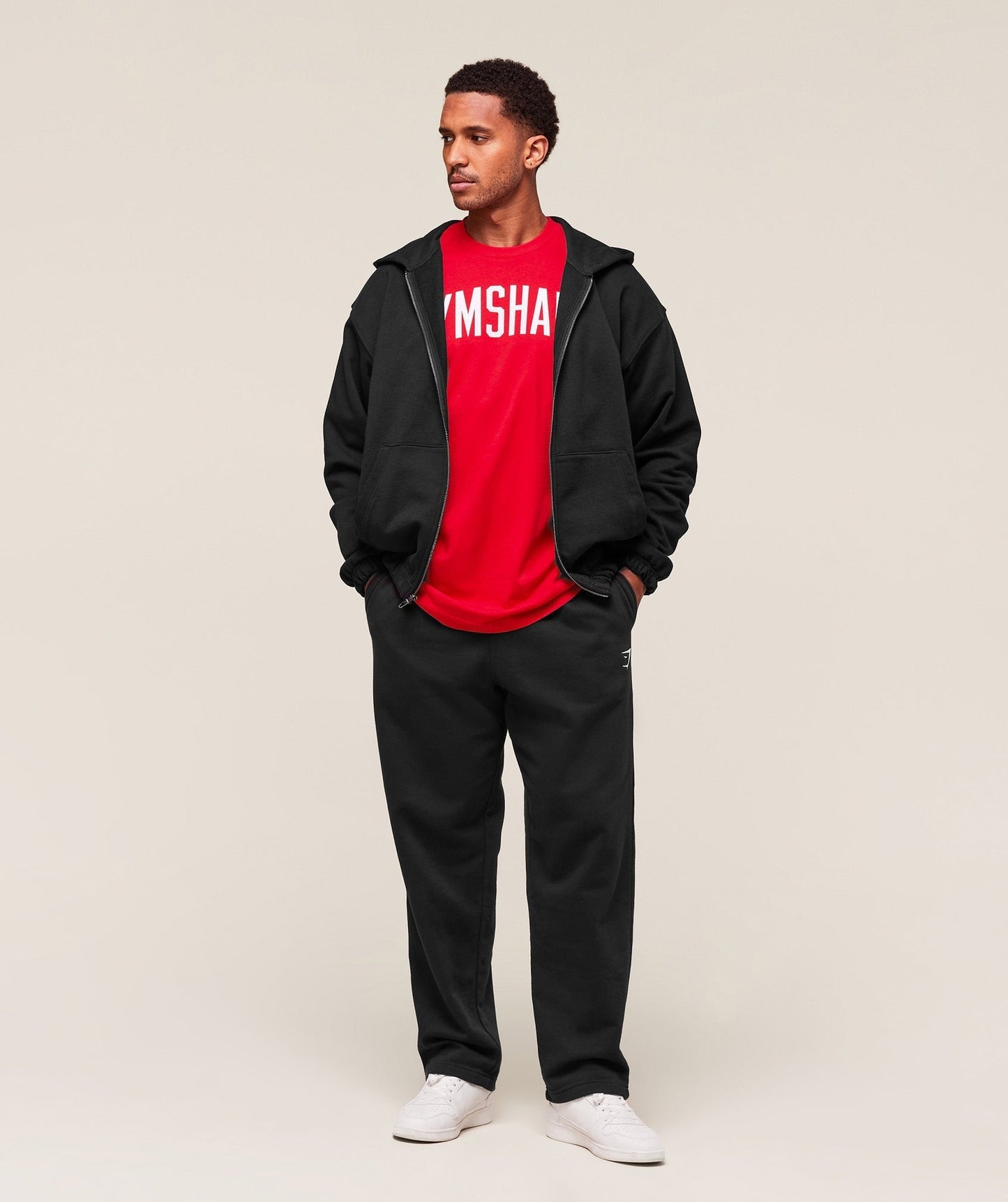 Gymshark Worn Graphic T-Shirt - Athletic Red