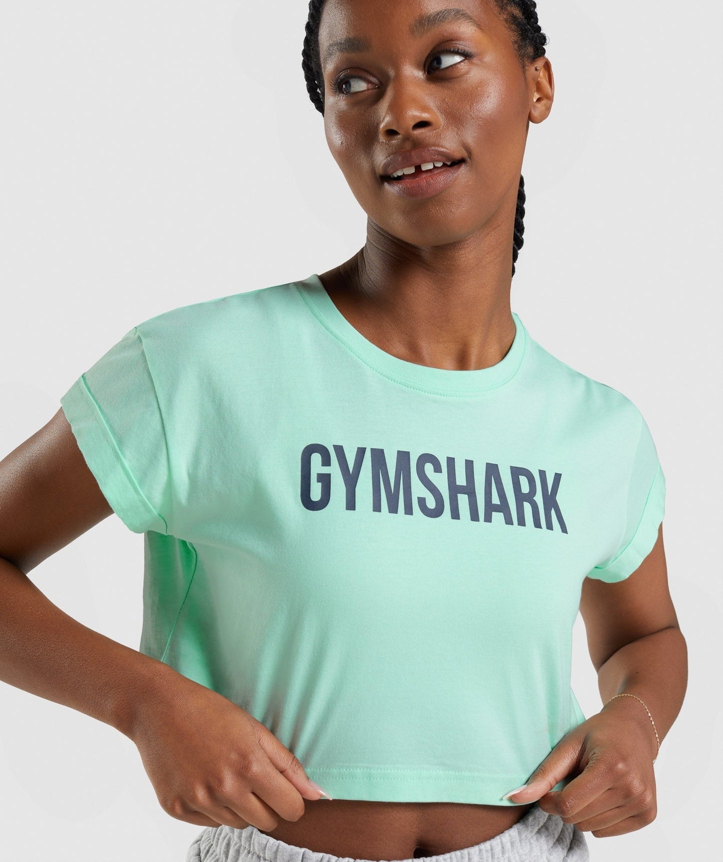 Gymshark Apollo Crop Top - Turbo Blue