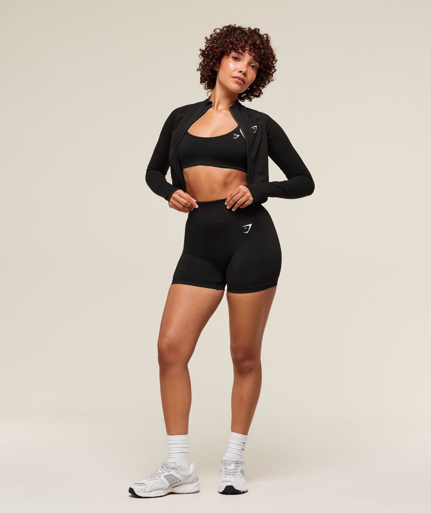 Gymshark Vital Seamless Midi Zip 2.0 Pullover - Black