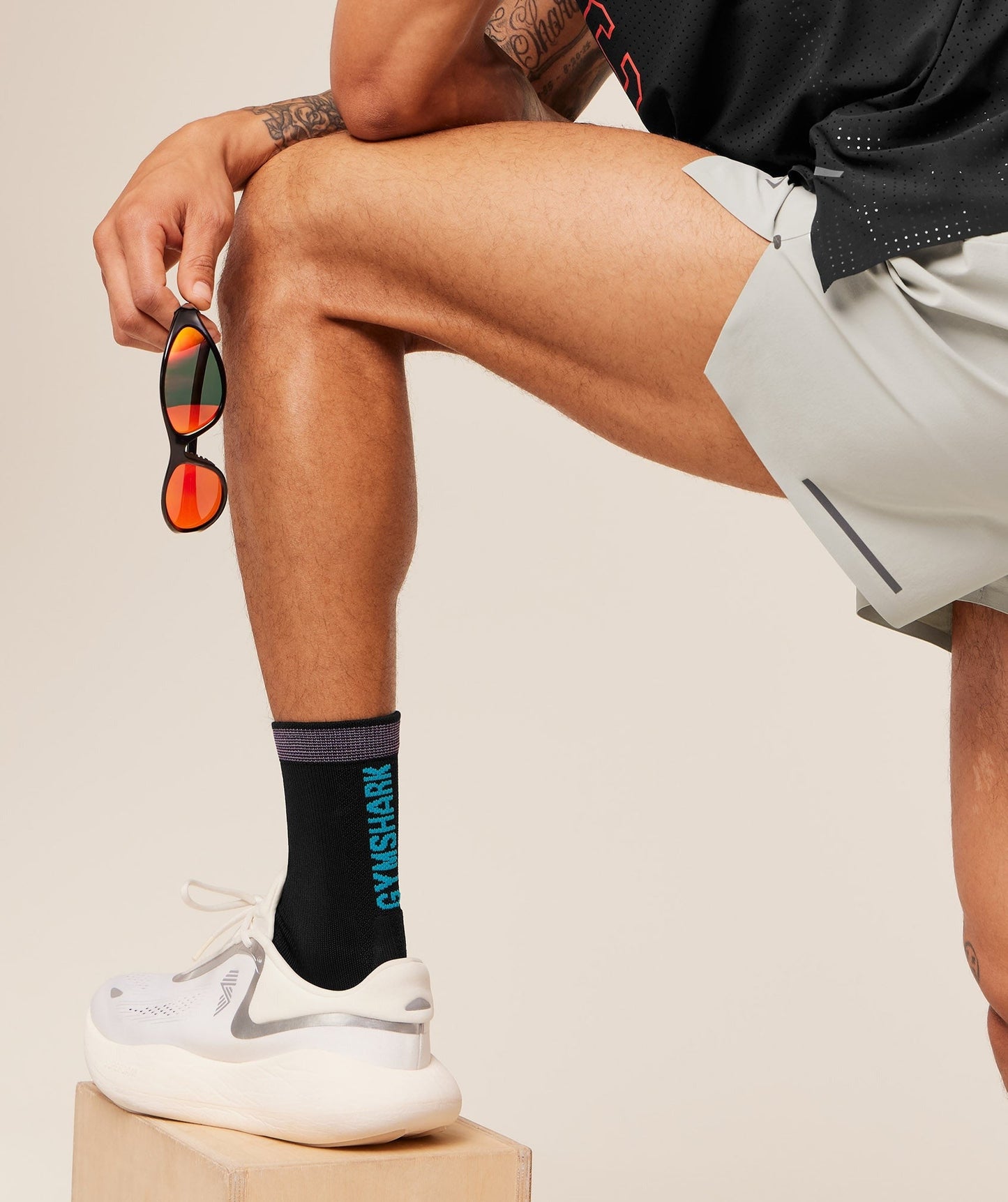 Gymshark Running Elite Crew Sock Single - Black