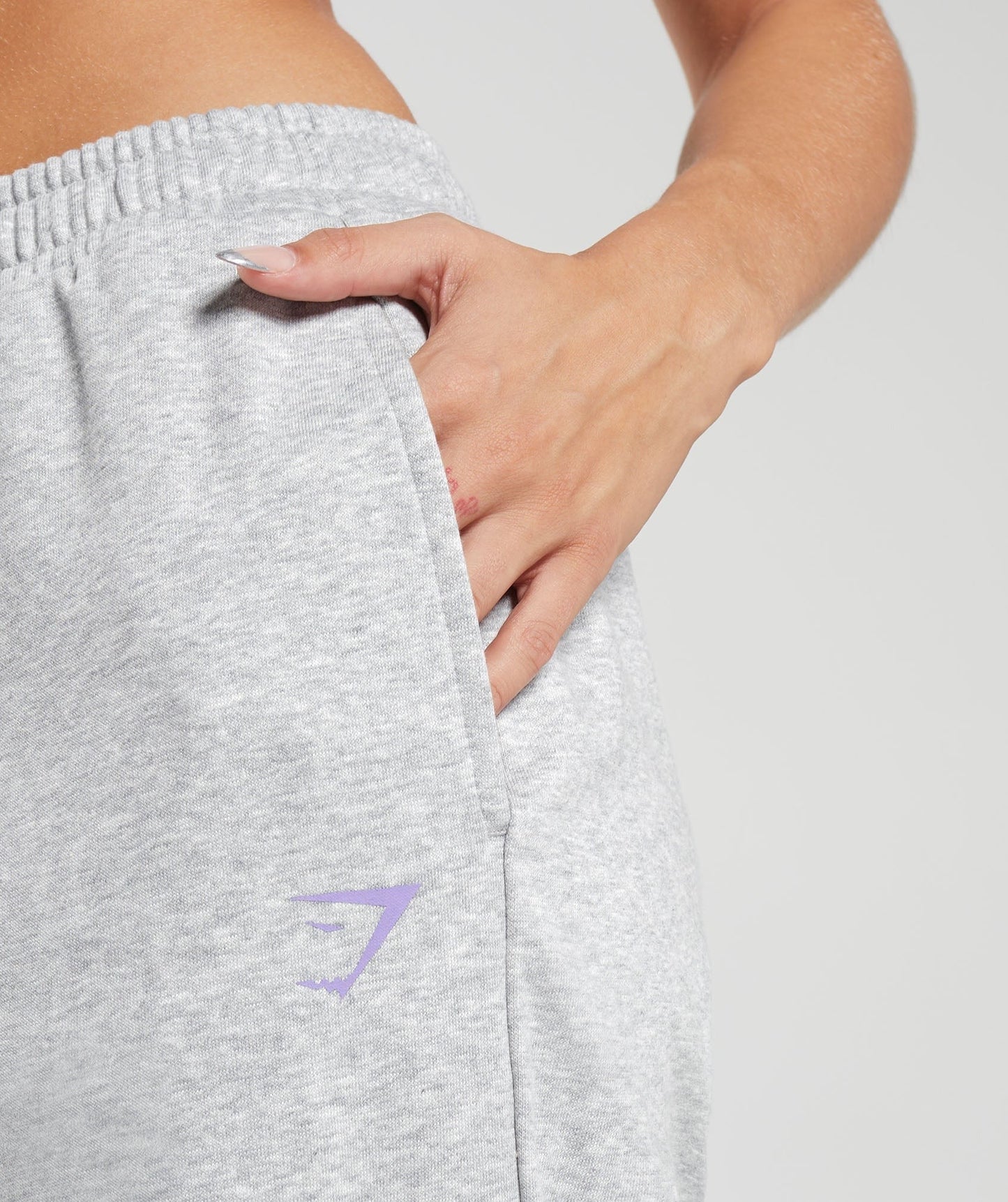 Gymshark Cherub Graphic Joggers - Light Grey Core Marl