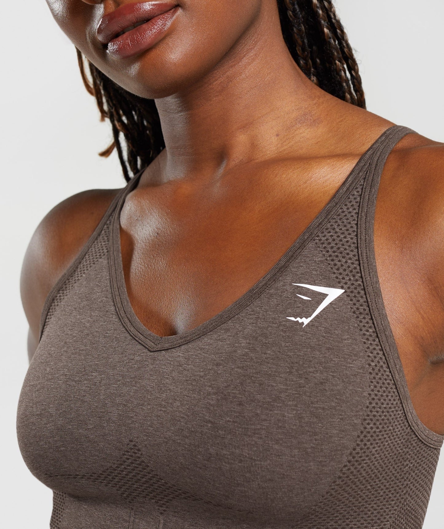 Gymshark Vital Midi Tank - Brown Marl