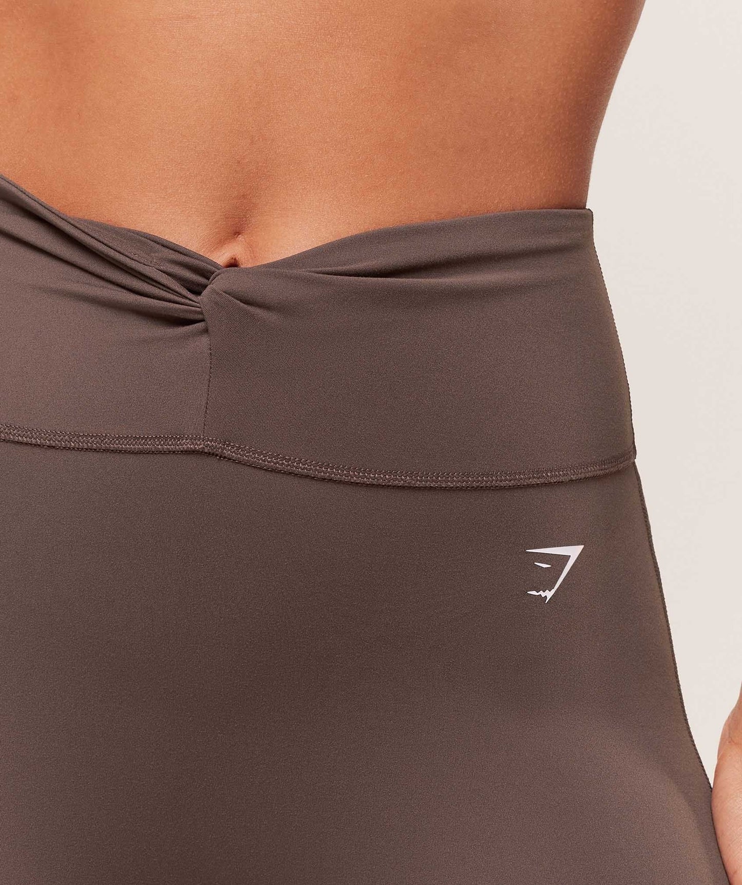Gymshark Twist Front Straight Leg Leggings - Walnut Brown