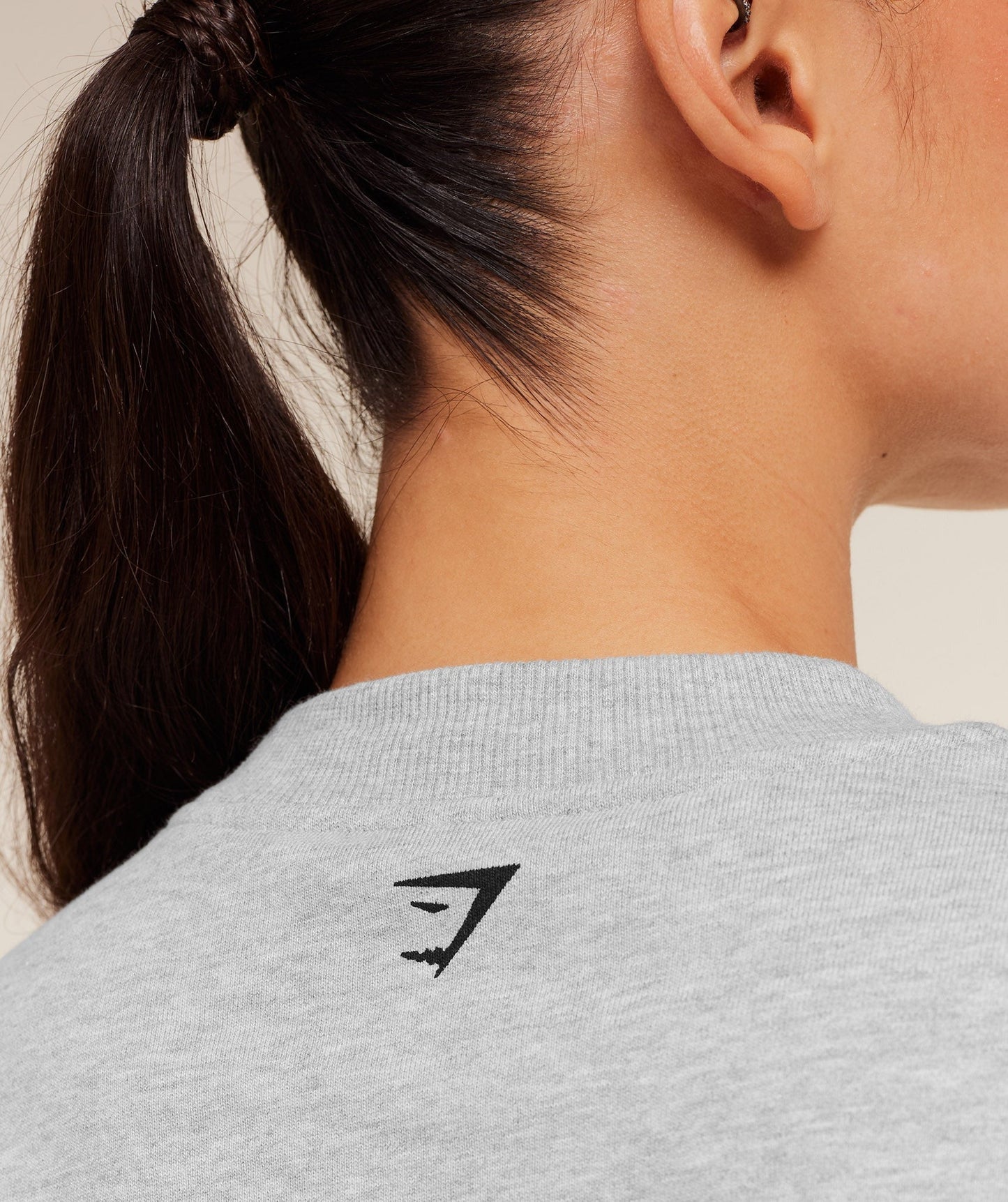 Gymshark Run Club Graphic Sweatshirt - Light Grey Core Marl