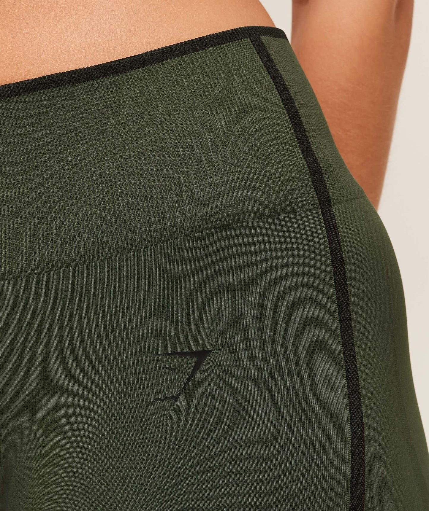 Gymshark Everyday Seamless Contrast Leggings - Winter Olive/Black