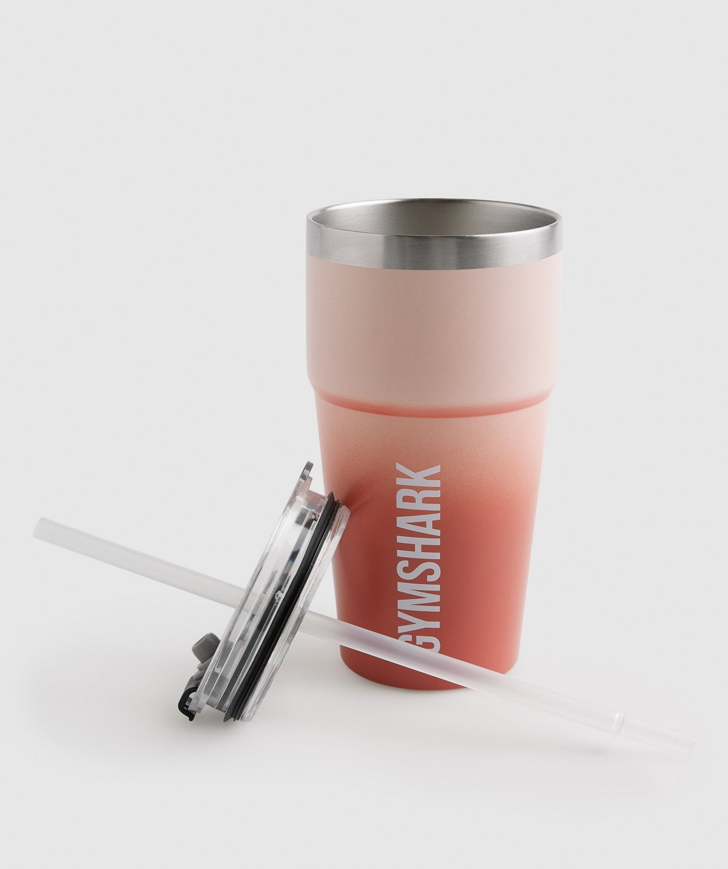 Gymshark Insulated Straw Cup - Misty Pink/Terracotta Pink