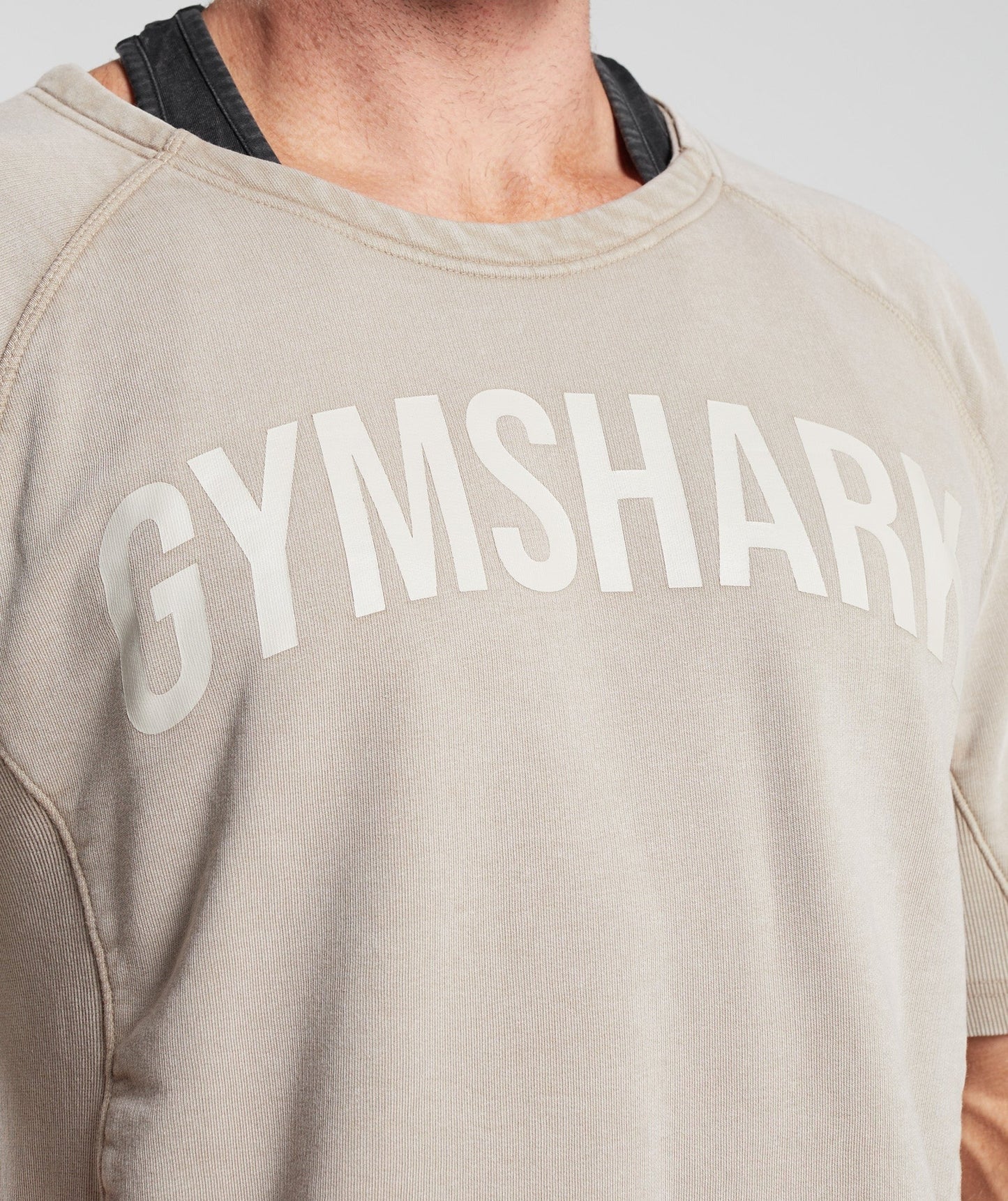 Gymshark Power Washed Rag Top - Cement Brown