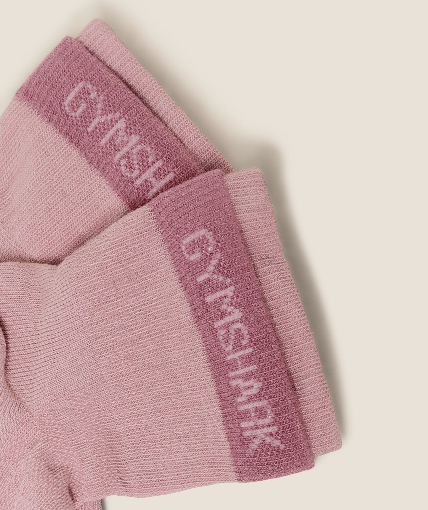 Gymshark Double Cuffed Socks Single - Light Pink