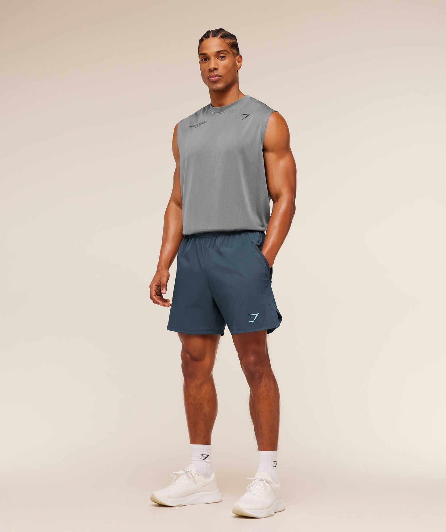 Gymshark Sport Hybrid 6" Shorts - Stealth Blue