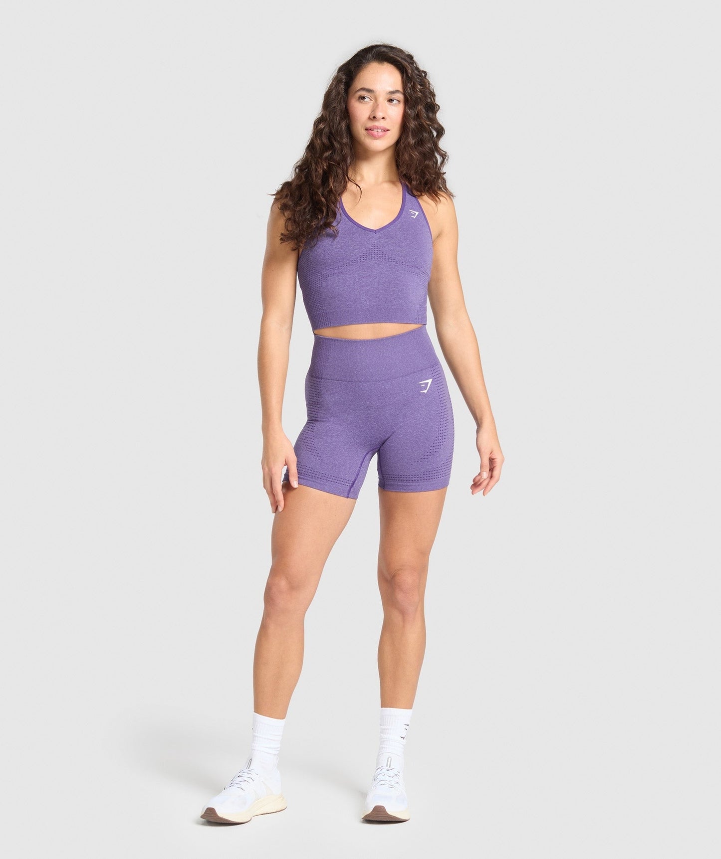 Gymshark Vital Halter Neck Tank With Shelf - Functional Purple Marl