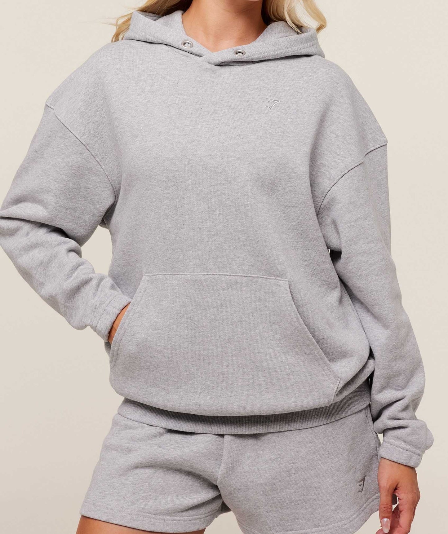 Gymshark Rest Day Sweats 2.0 Oversized Hoodie - Light Grey Core Marl
