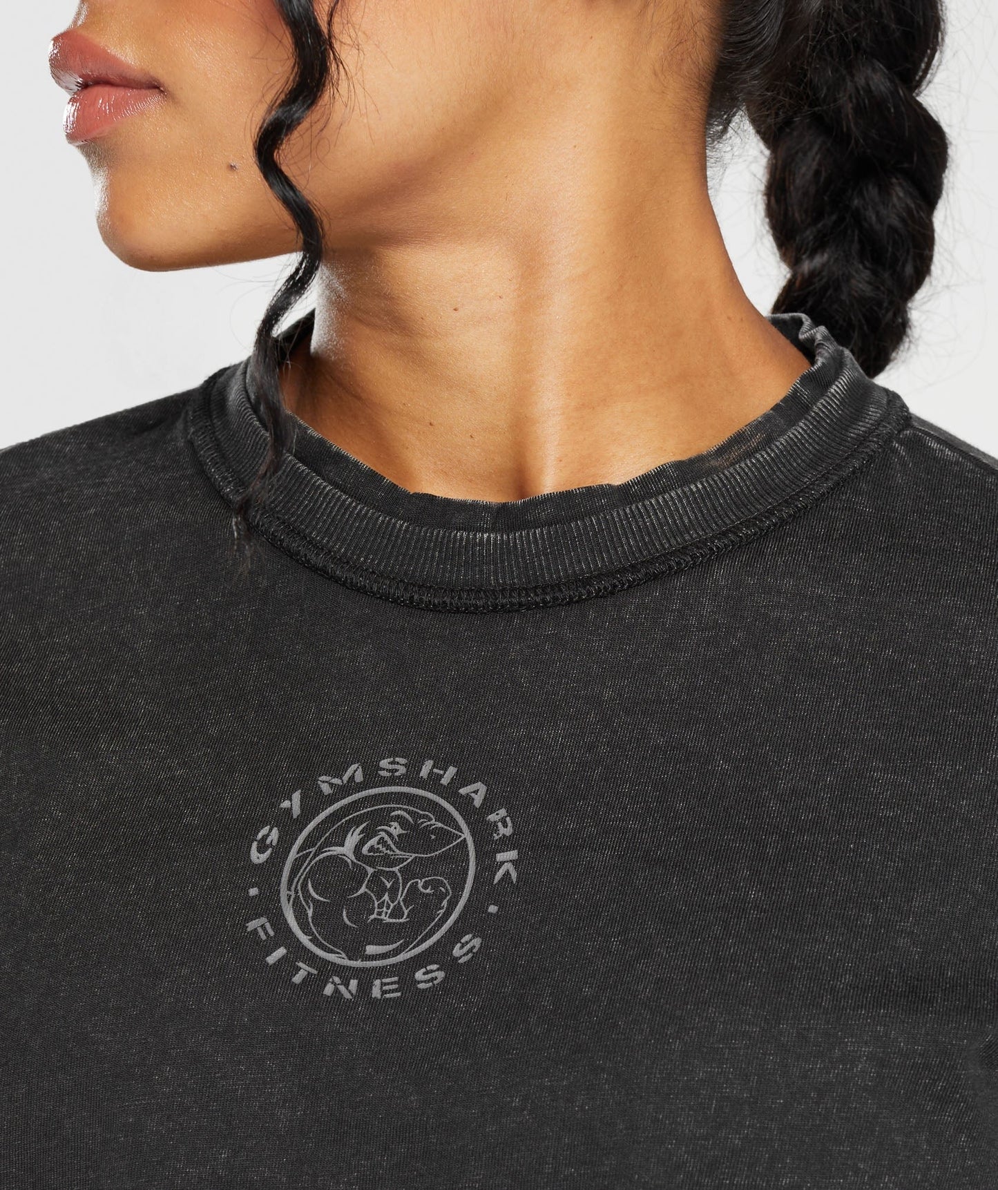 Gymshark Legacy Washed Crop Top - Black