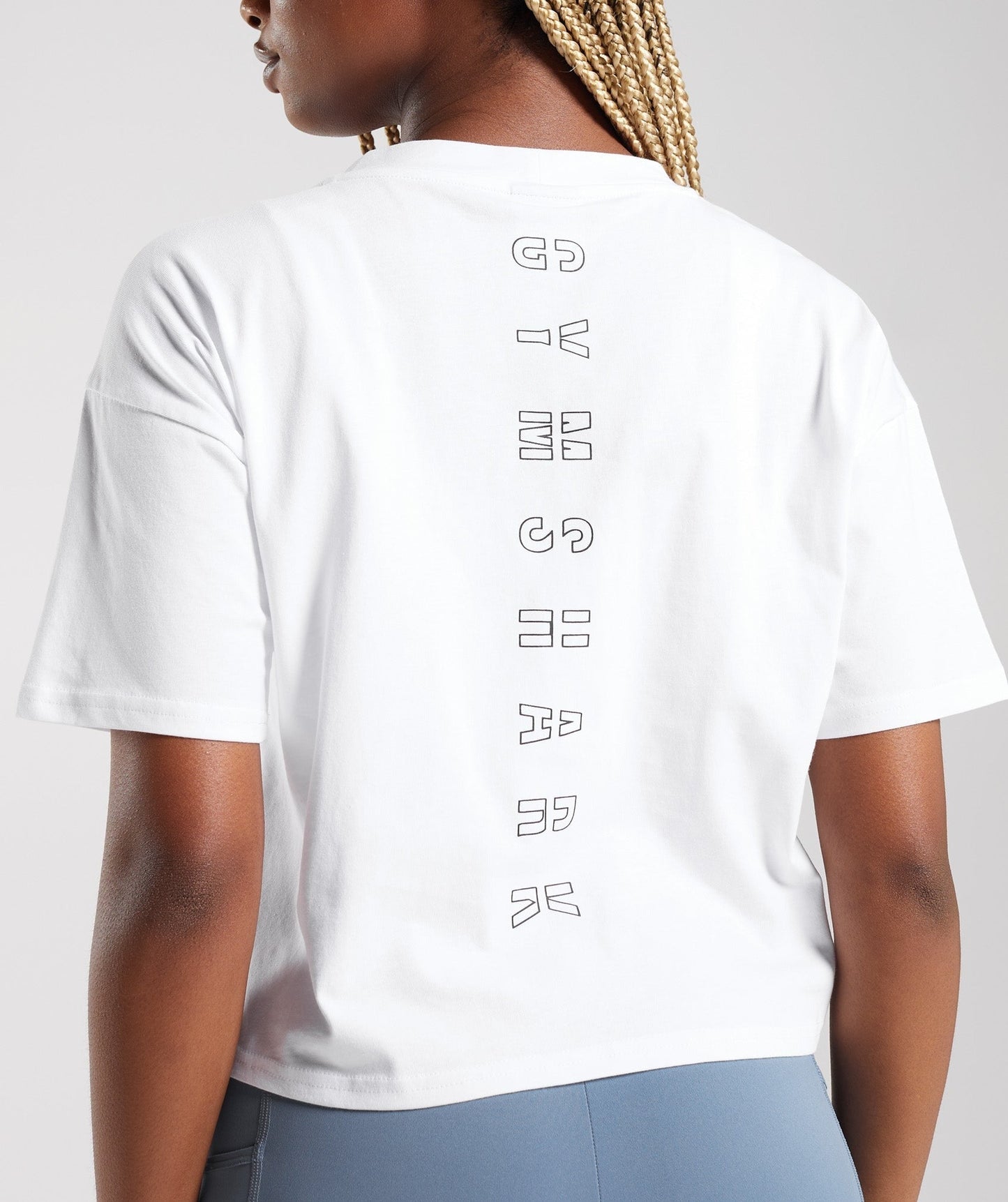Gymshark Central Graphic Midi Tee - White