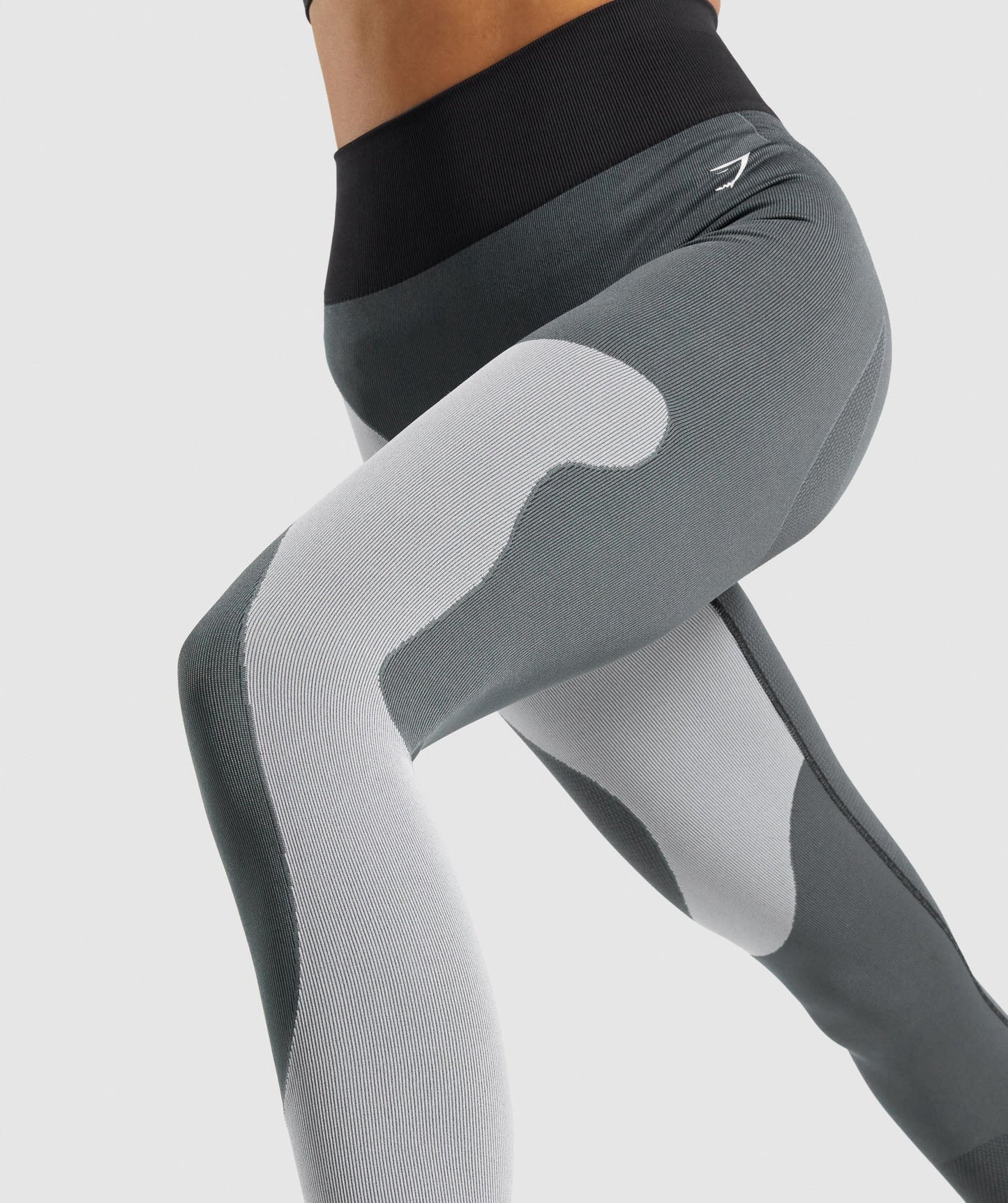 Gymshark WTFlex Seamless High Waisted Leggings - Wavy | Charcoal
