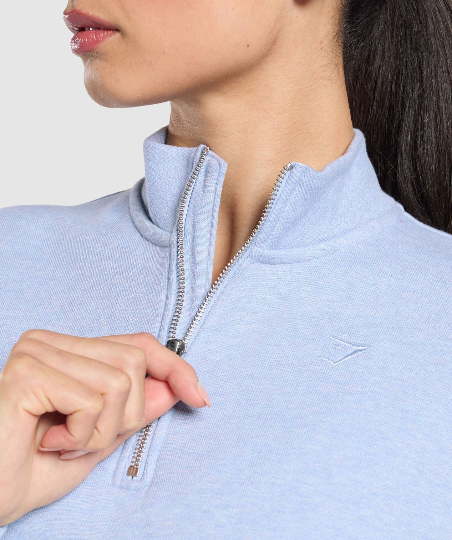 Gymshark Rest Day Sweats 2.0 1/4 Zip Pullover - Blue Marl